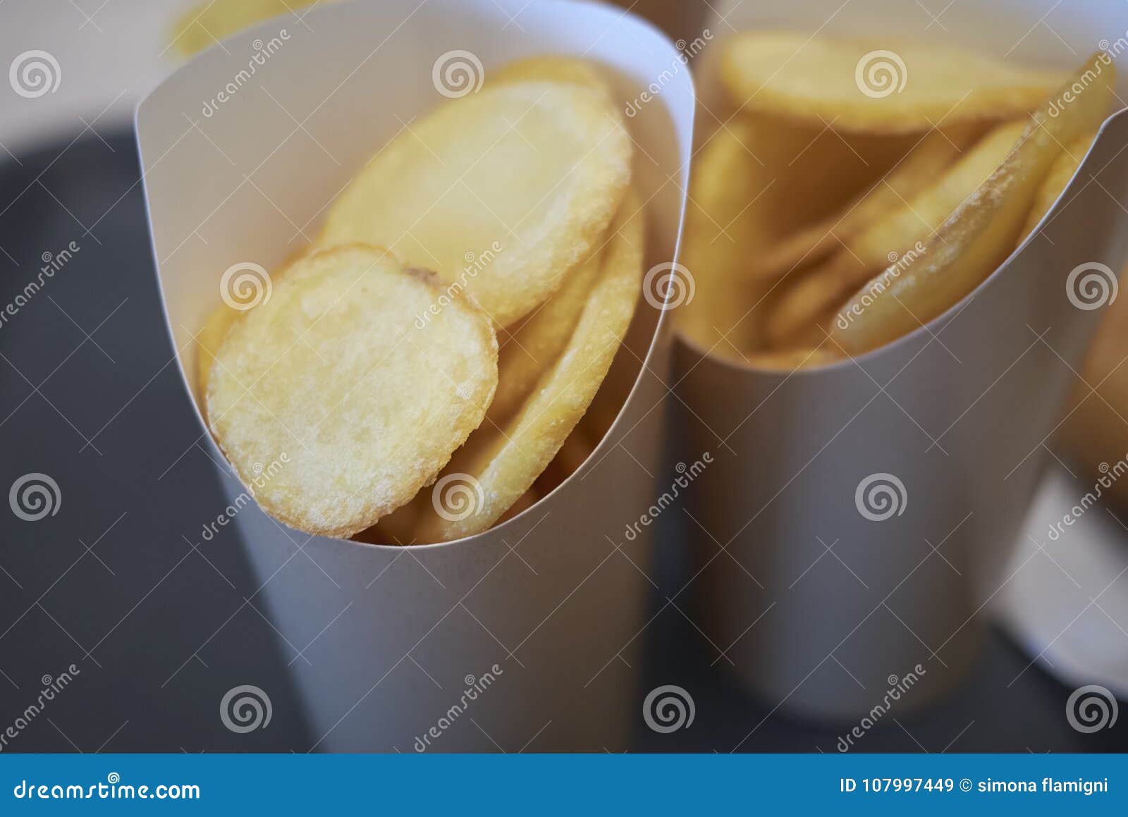 Fried potatoes cones stock image. Image of object, cuisine 107997449