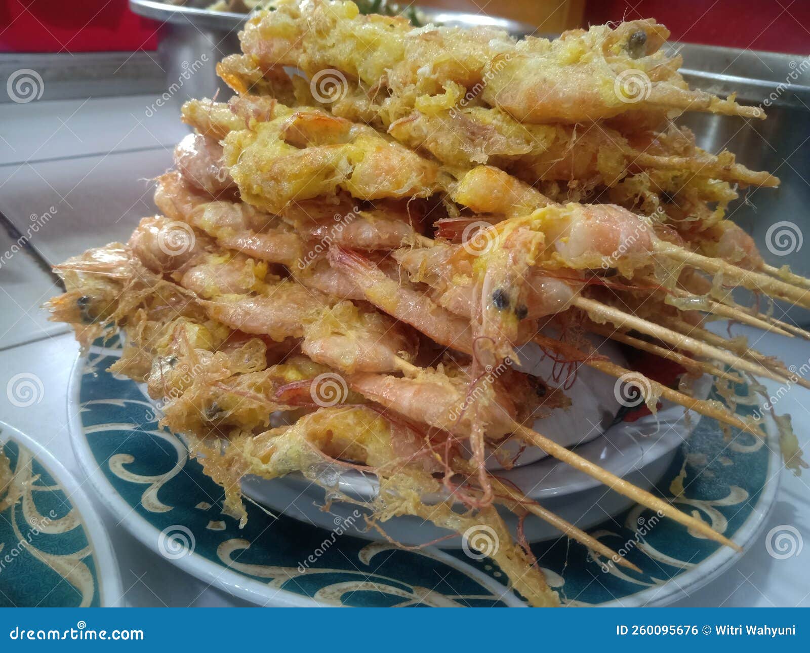 Fried Prawns with Egg Mixture on the Outside Stock Photo Image of dessert, meal 260095676