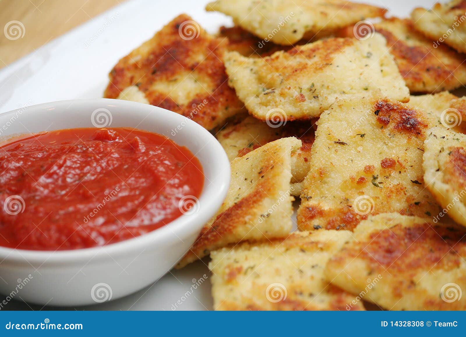 Fried Ravioli and Marinara Sauce Stock Photo Image of italian, dish