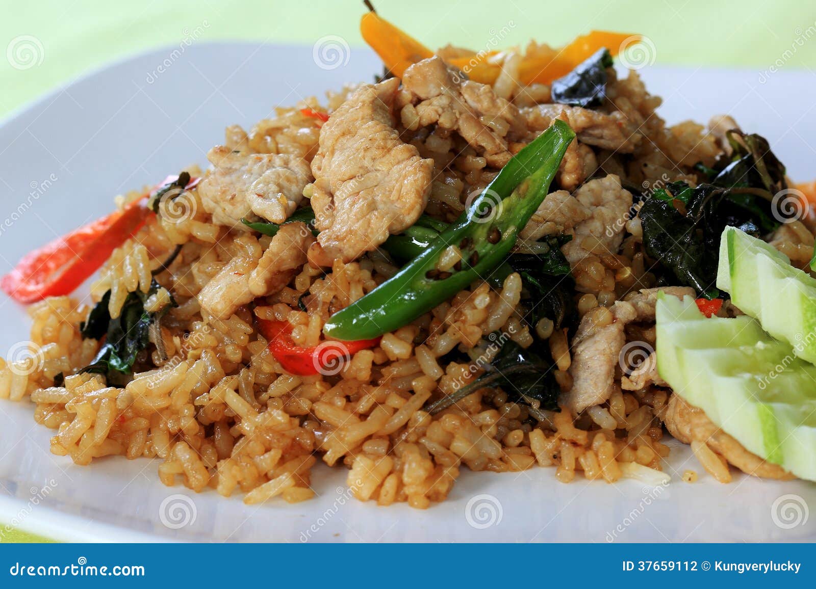 Fried Rice With Basil, Chili And Pork (Khao Pad Krapao Moo ...