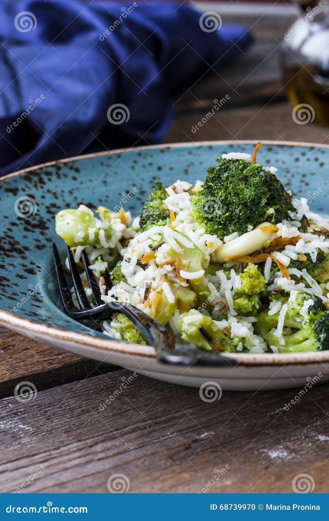 Fried Rice with Broccoli and Carrots Stock Photo Image of chinese
