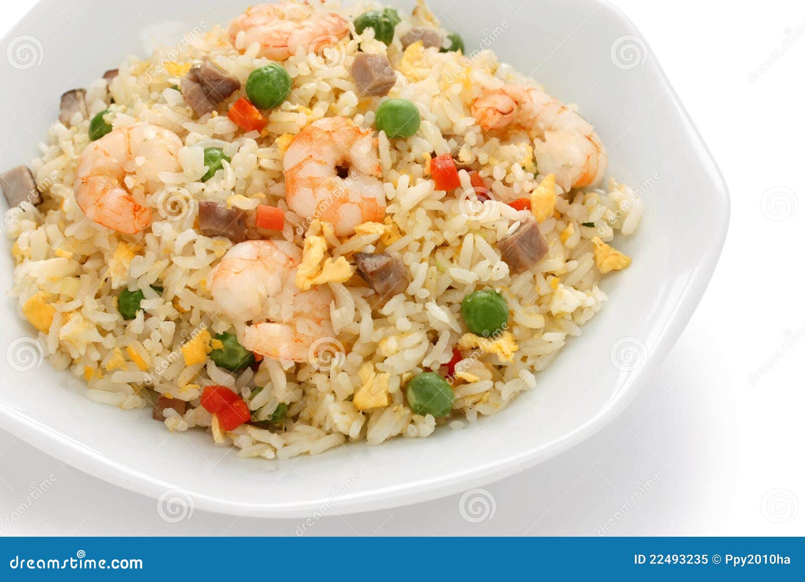 Fried Rice, Chinese Cuisine, Yangzhou Style Stock Image Image of