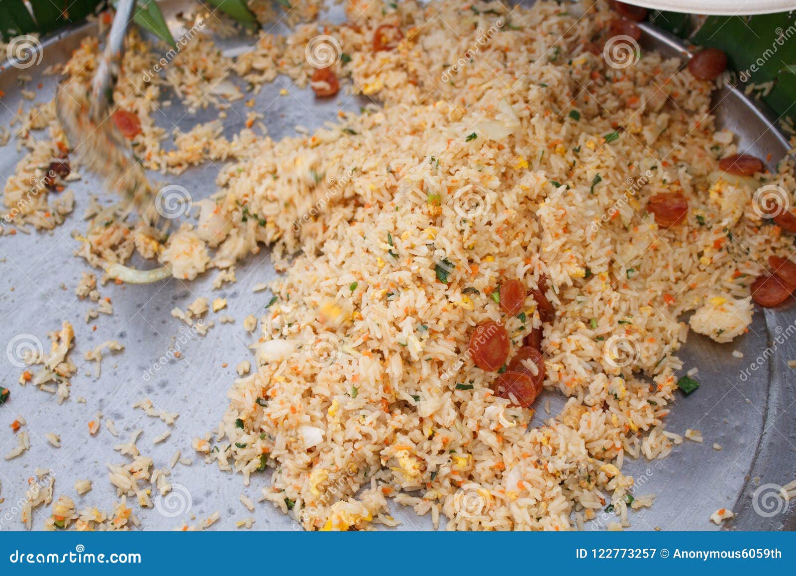 Fried Rice Cooked stock image. Image of cooking, foodstir - 122773257