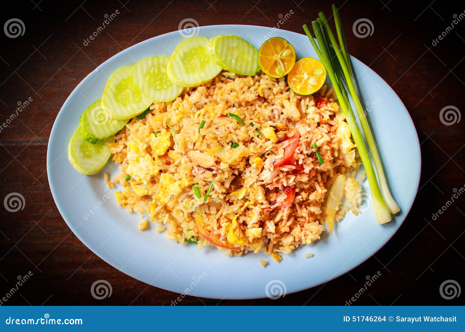 Fried rice with crab meat stock photo. Image of food 51746264