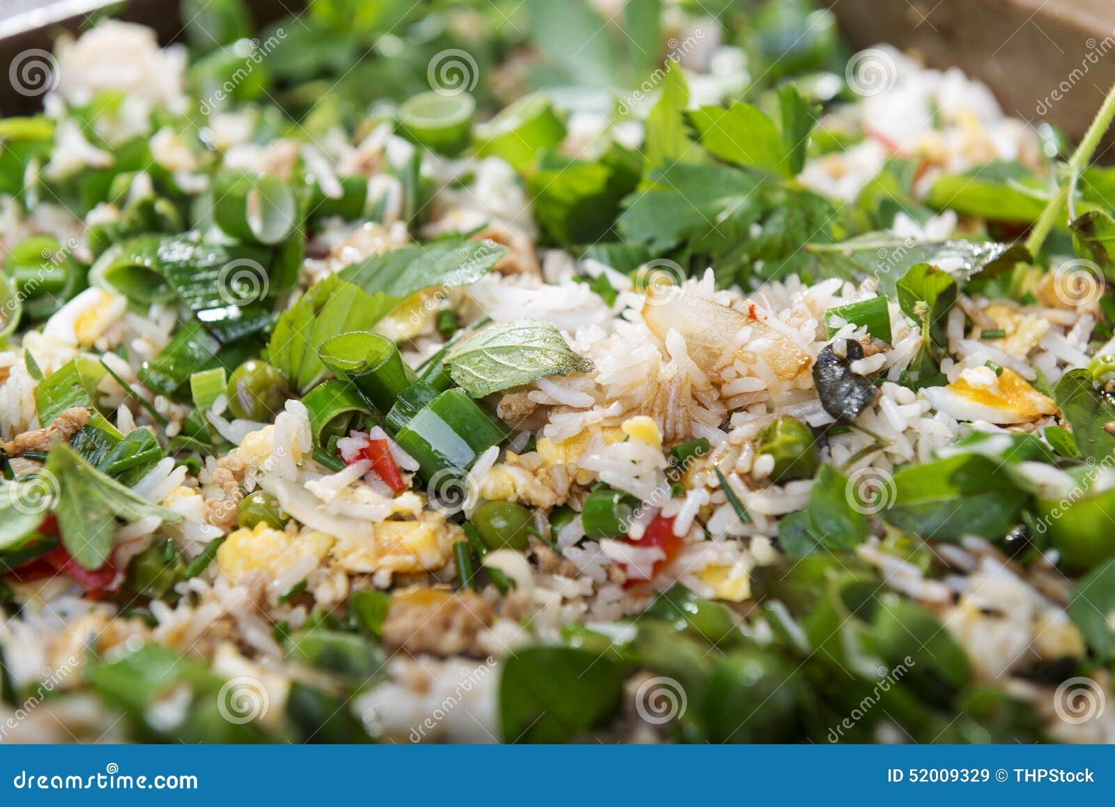 Fried Rice stock image. Image of green, oriental, vegetable - 52009329