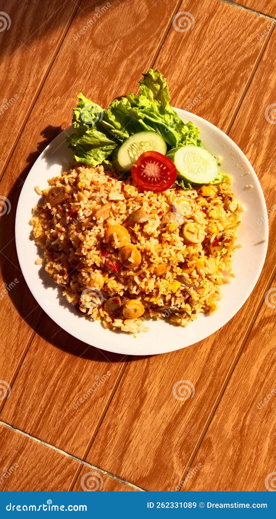 Fried rice from Indonesia stock image. Image of vegetable - 262331089