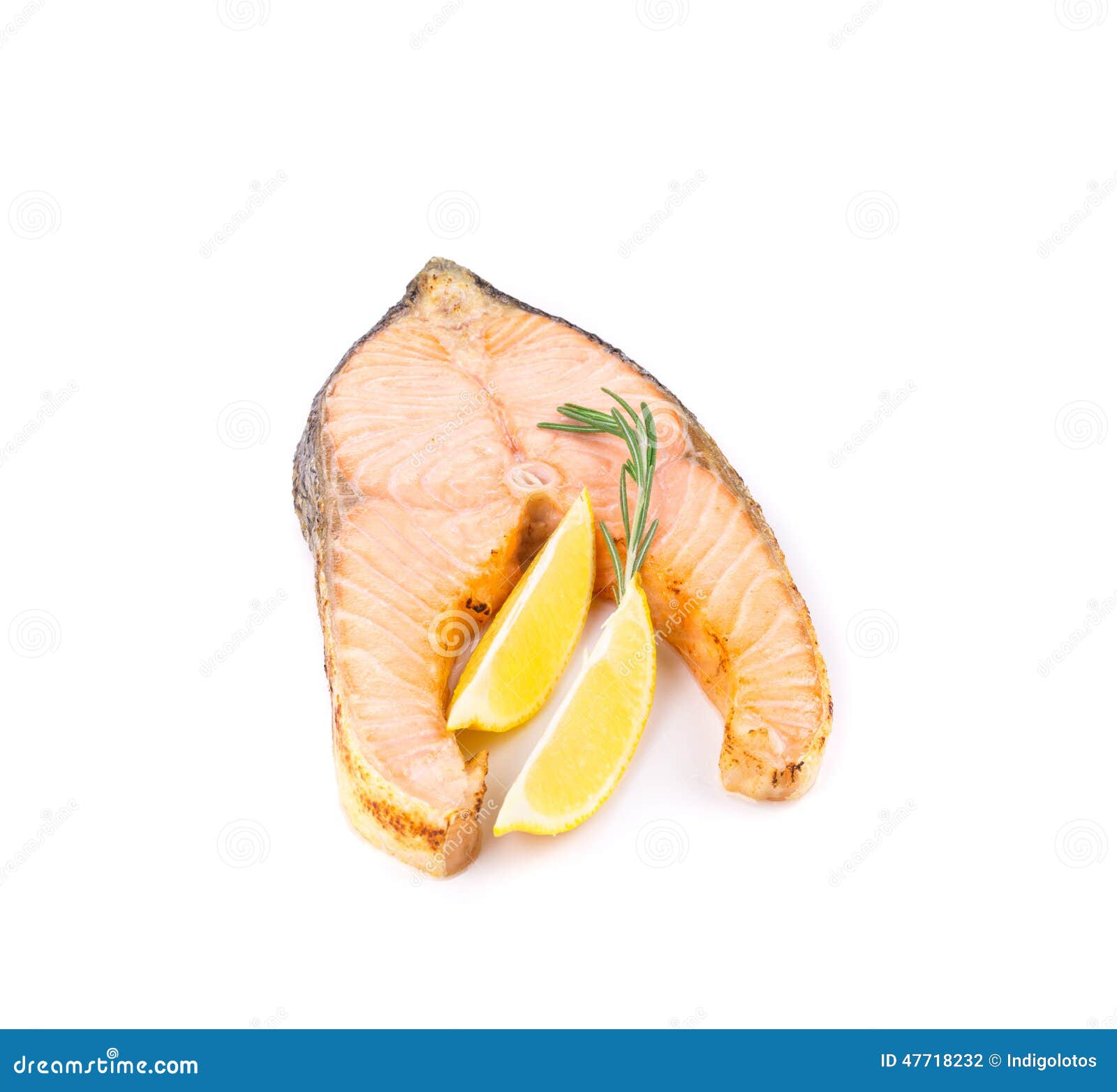 Fried Salmon Fillet with Lemon. Stock Photo Image of fillet, lemon
