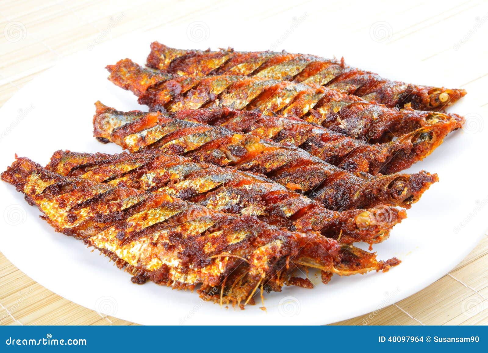 Fried Sardines ,Asian Style. Stock Photo Image of europe, fried 40097964