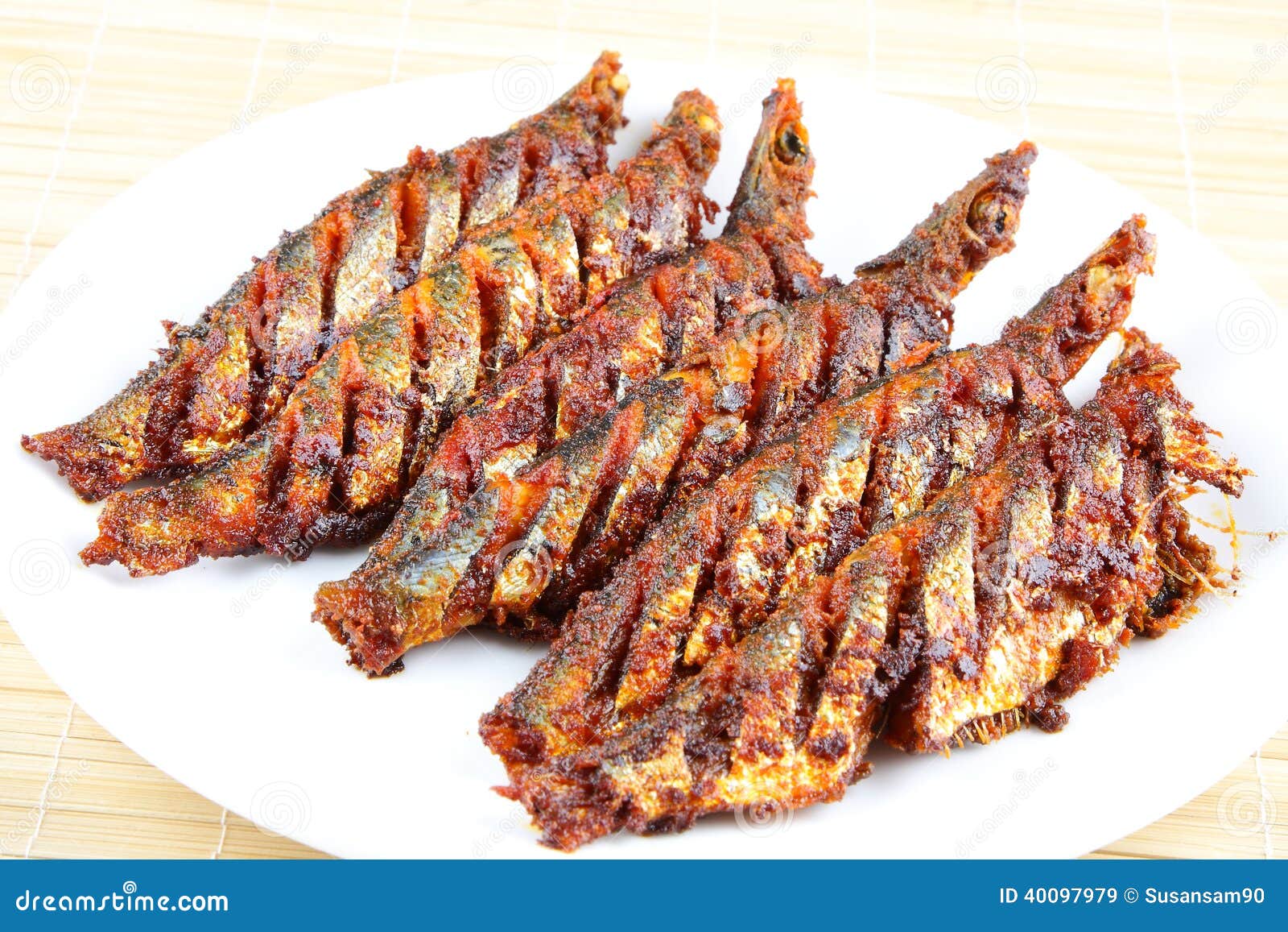Fried Sardines ,Asian Style. Stock Image Image of cuisine, food 40097979