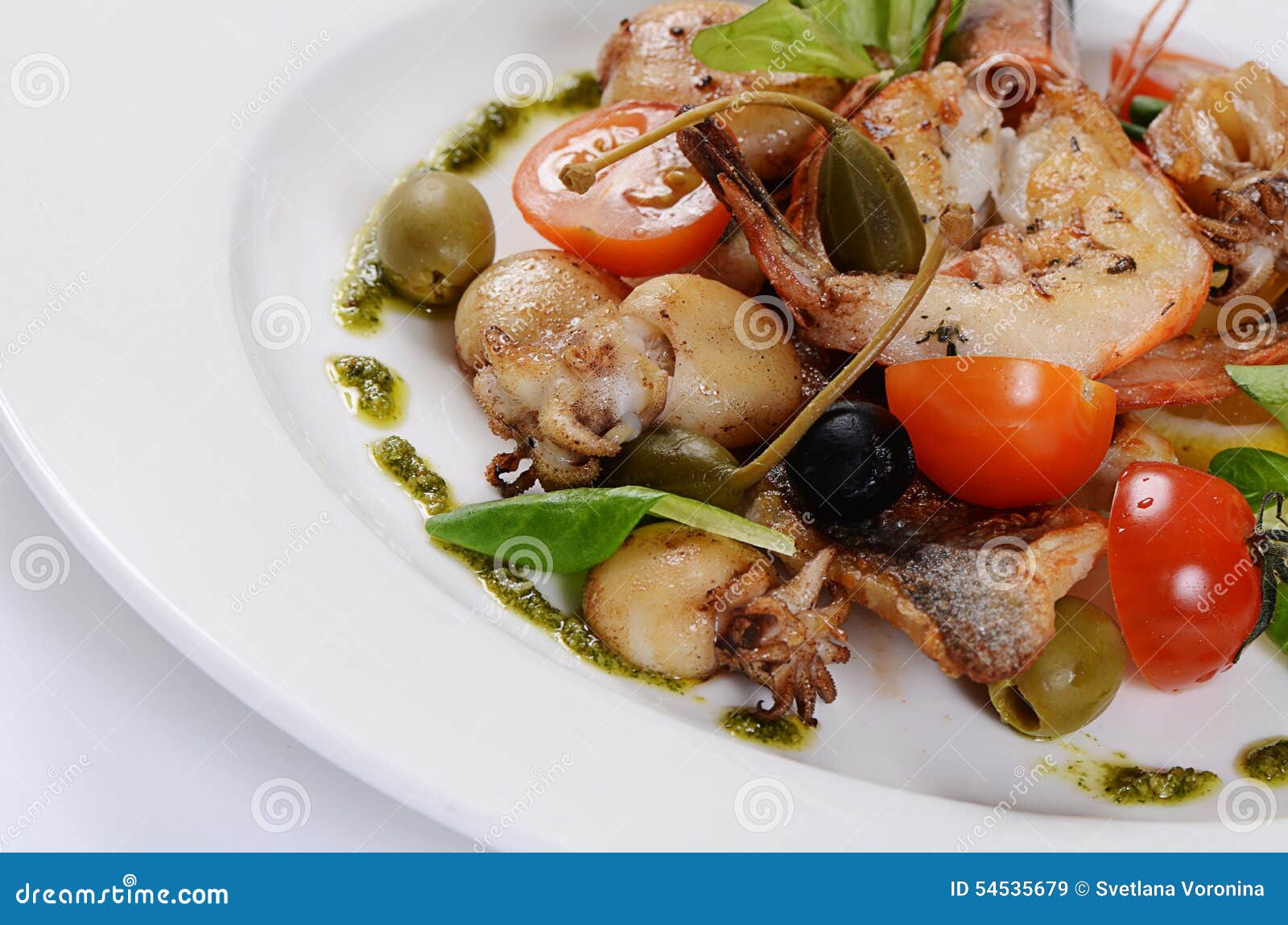 The Fried Seafood with Vegetables Stock Image Image of prawn, shrimp