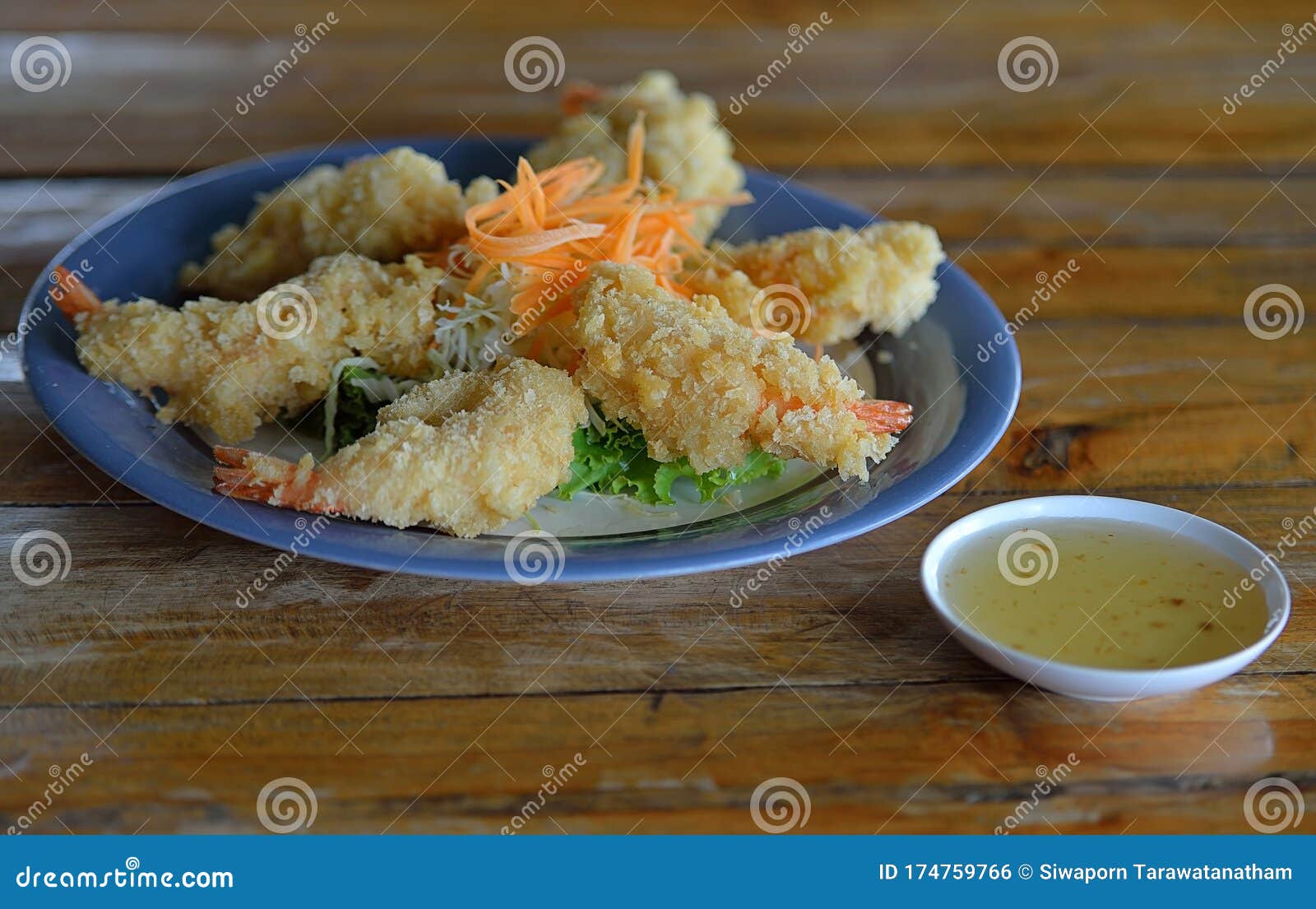 Fried Shrimp Ball on White Background Stock Photo - Image of bread ...