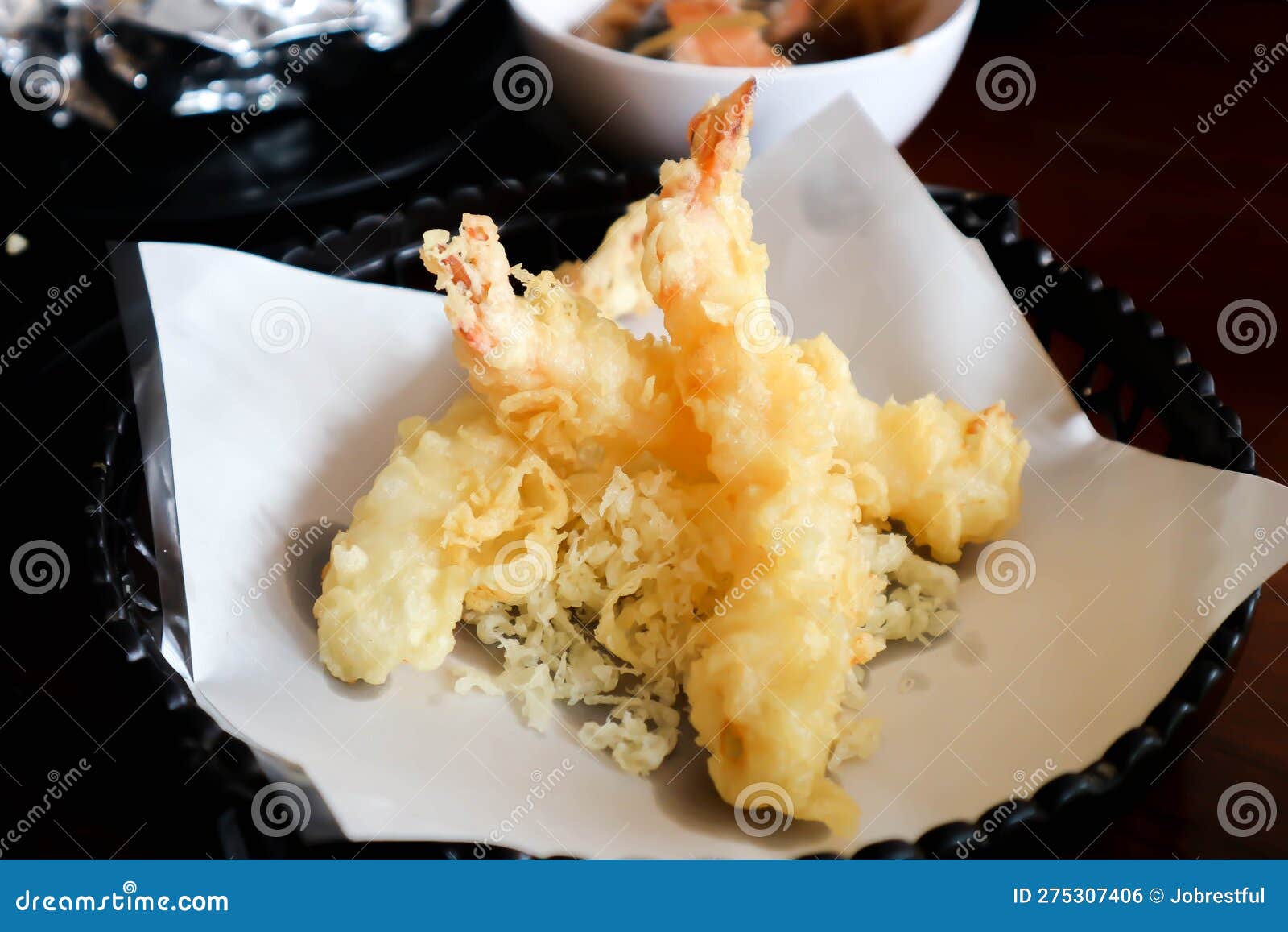 Fried Shrimp or Tempura , Japanese Food Stock Photo - Image of balls