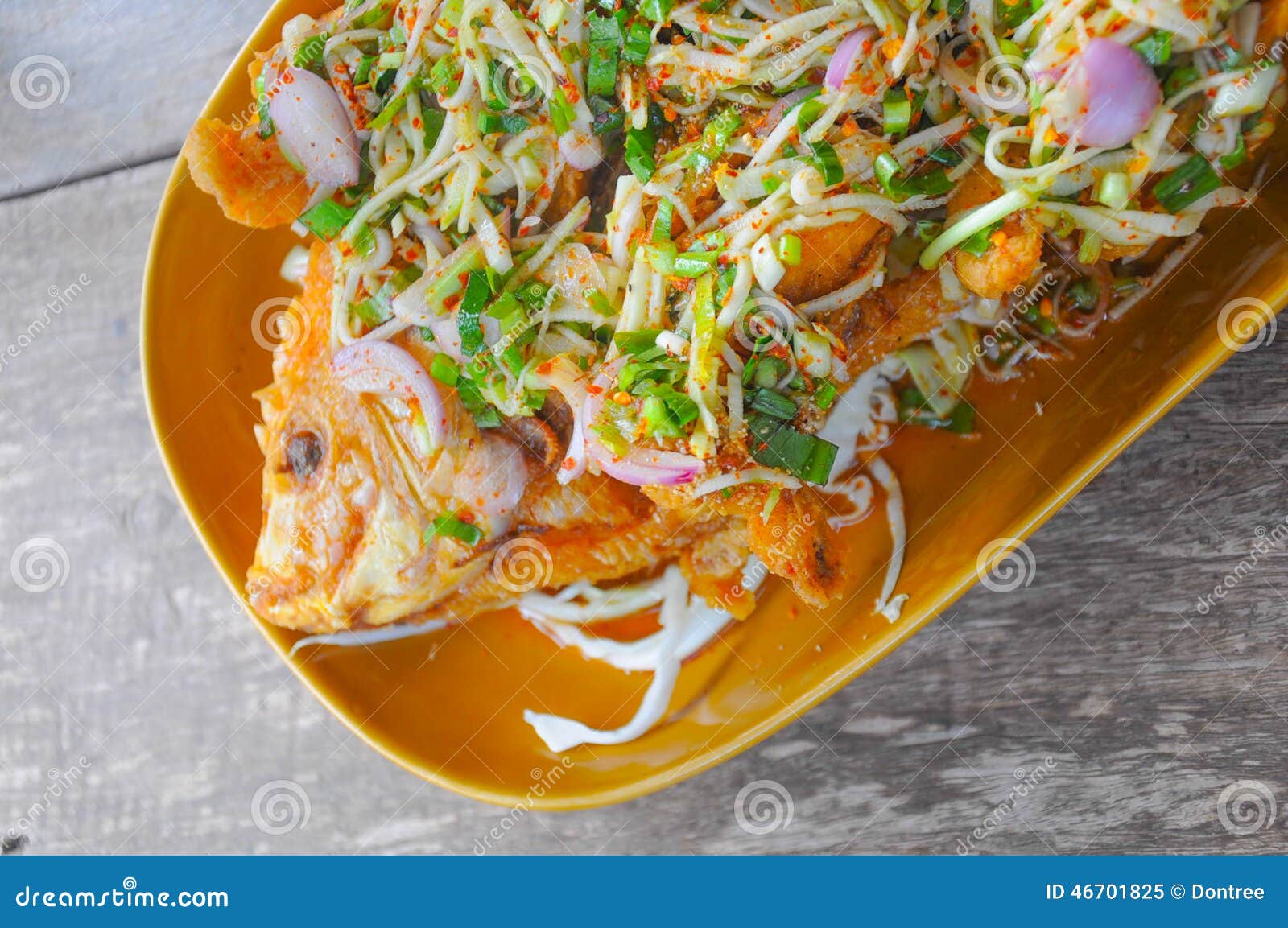 Fried Snapper with Chili Sauce Stock Image Image of food, meat 46701825