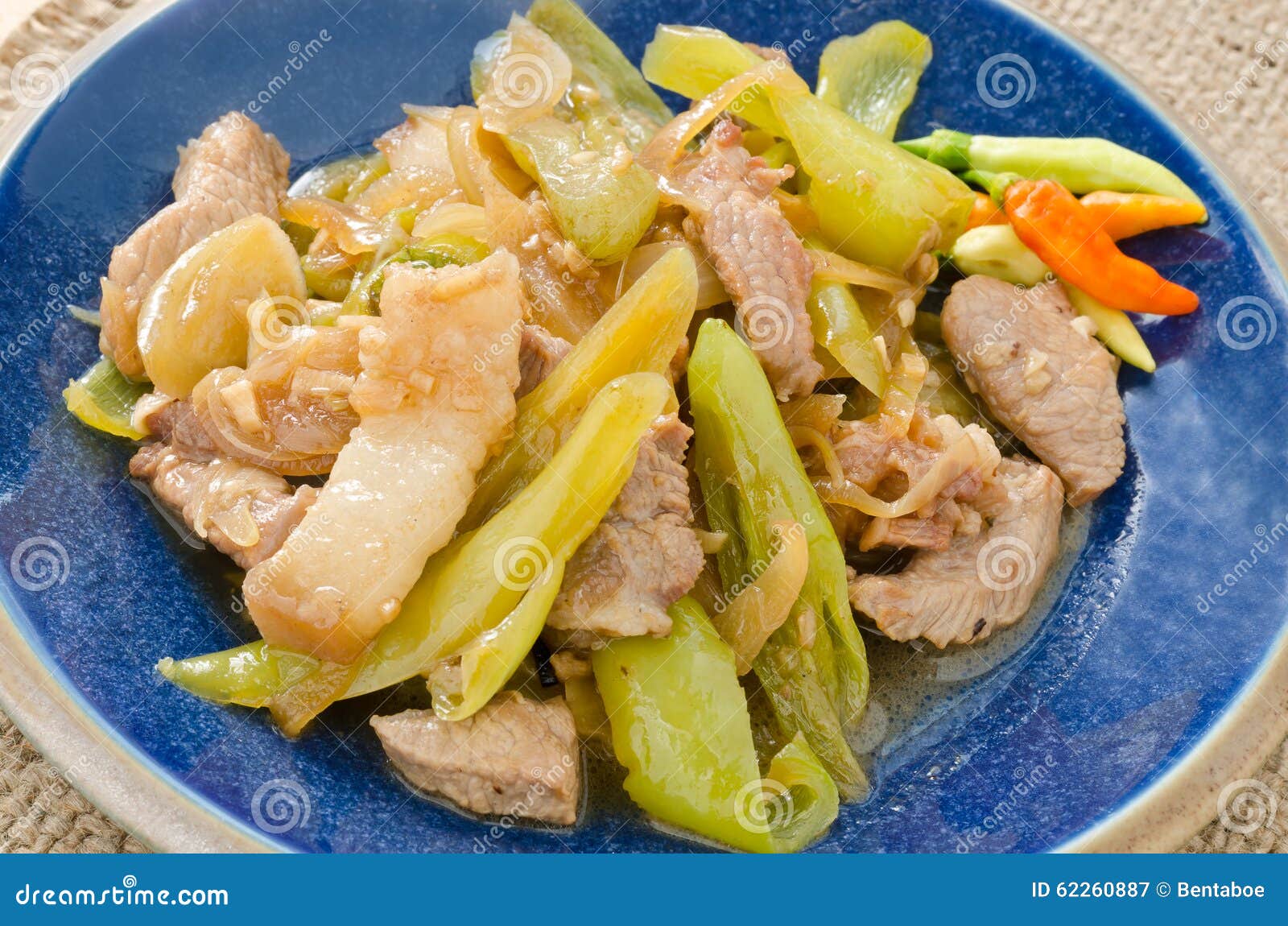 Fried Sweet Pepper with Pork Stock Image Image of cuisine, healthy