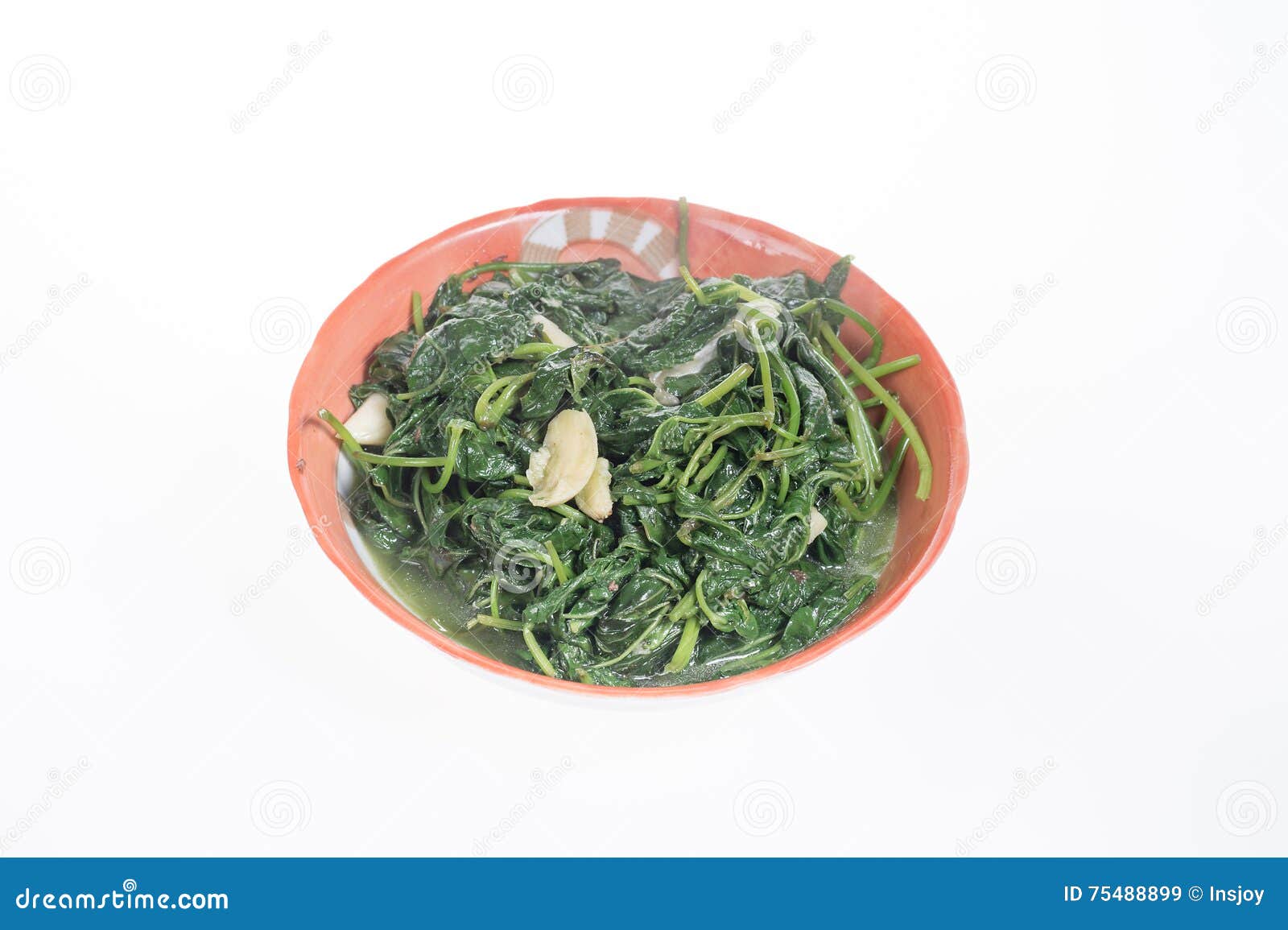 Fried sweet potato leaves stock image. Image of green 75488899