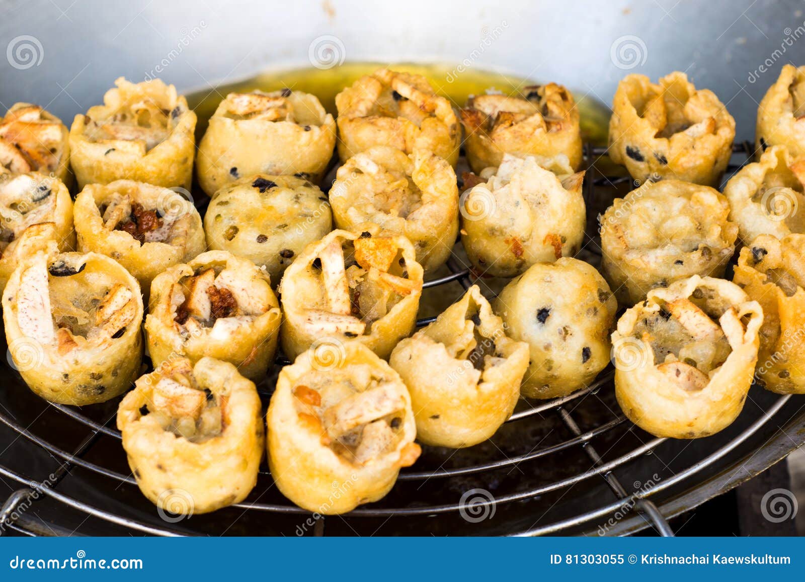 Fried Taro, Black Beans and Bean Curd, Thai Snack Stock Image Image