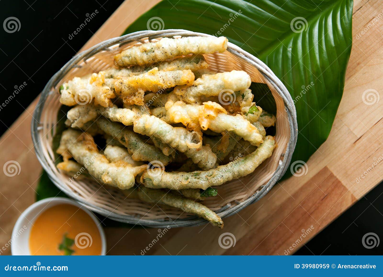 Fried Tempura Asparagus stock image. Image of delicious 39980959