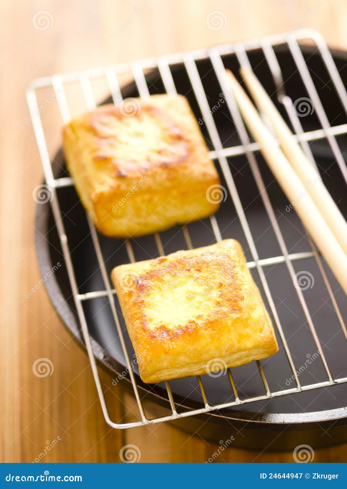 Fried tofu cubes stock image. Image of vegetarian, asian - 24644947