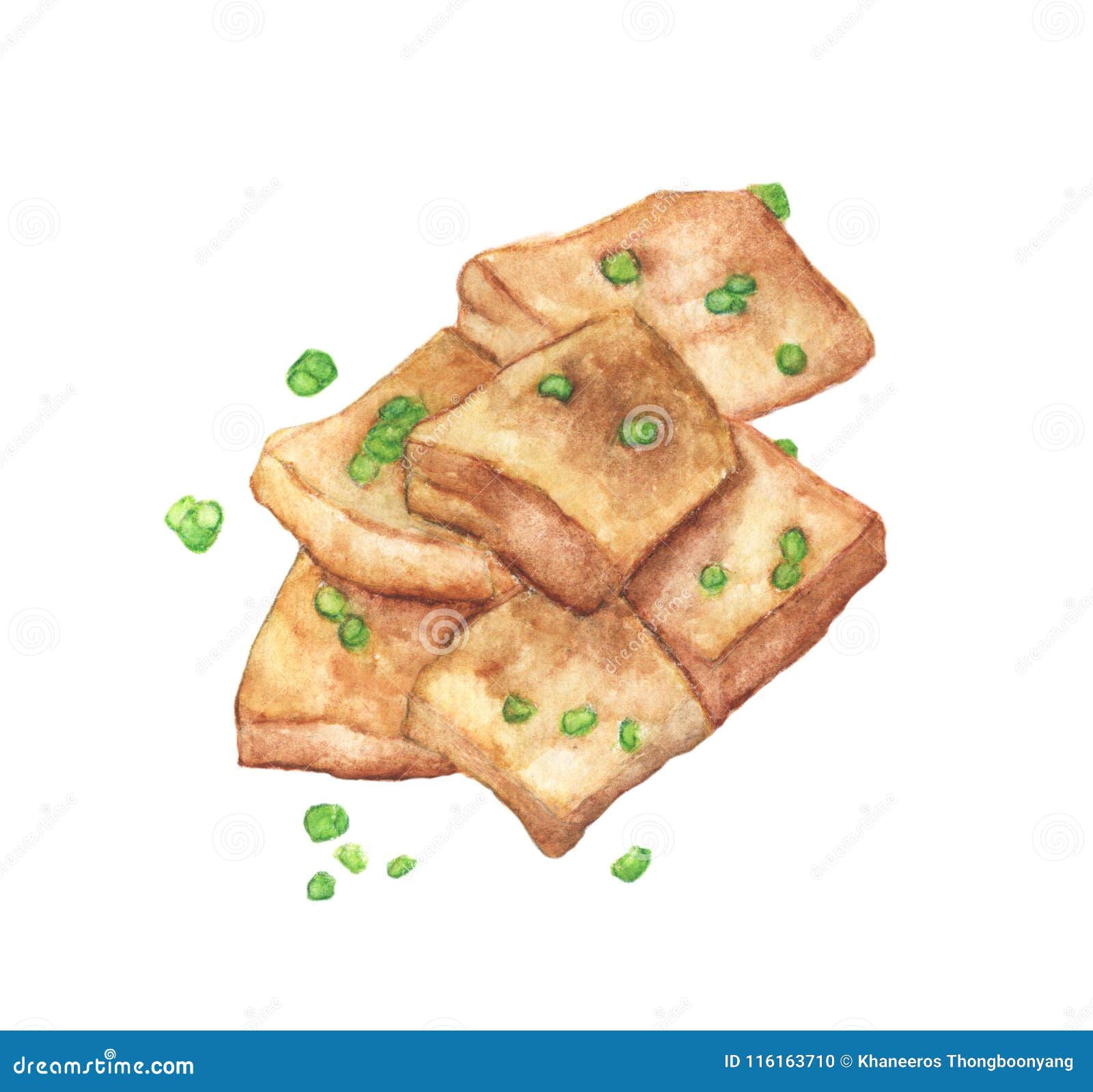 Tofu On White Background. Vector Flat Illustration.