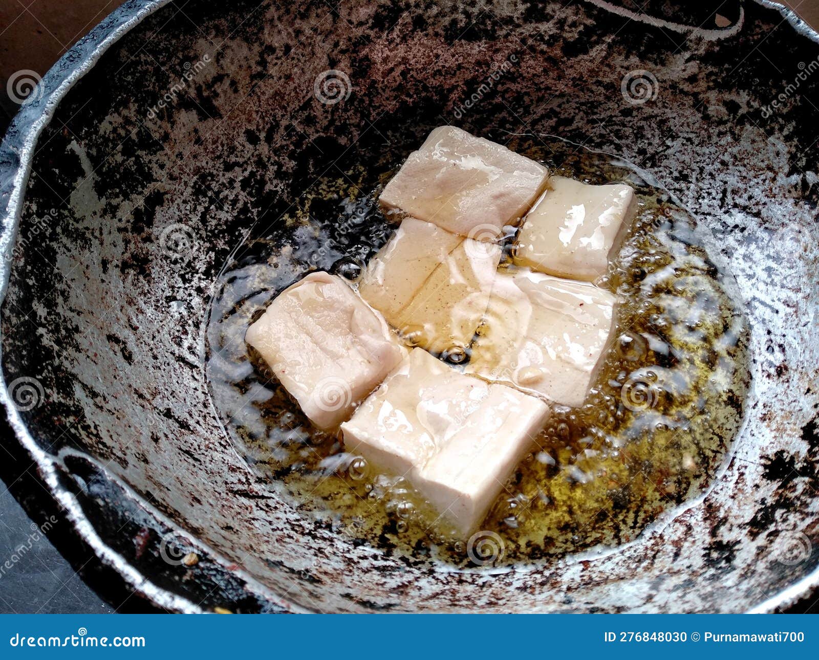 Fried Tofu. Traditional Indonesian Culinary Food Stock Photo - Image of