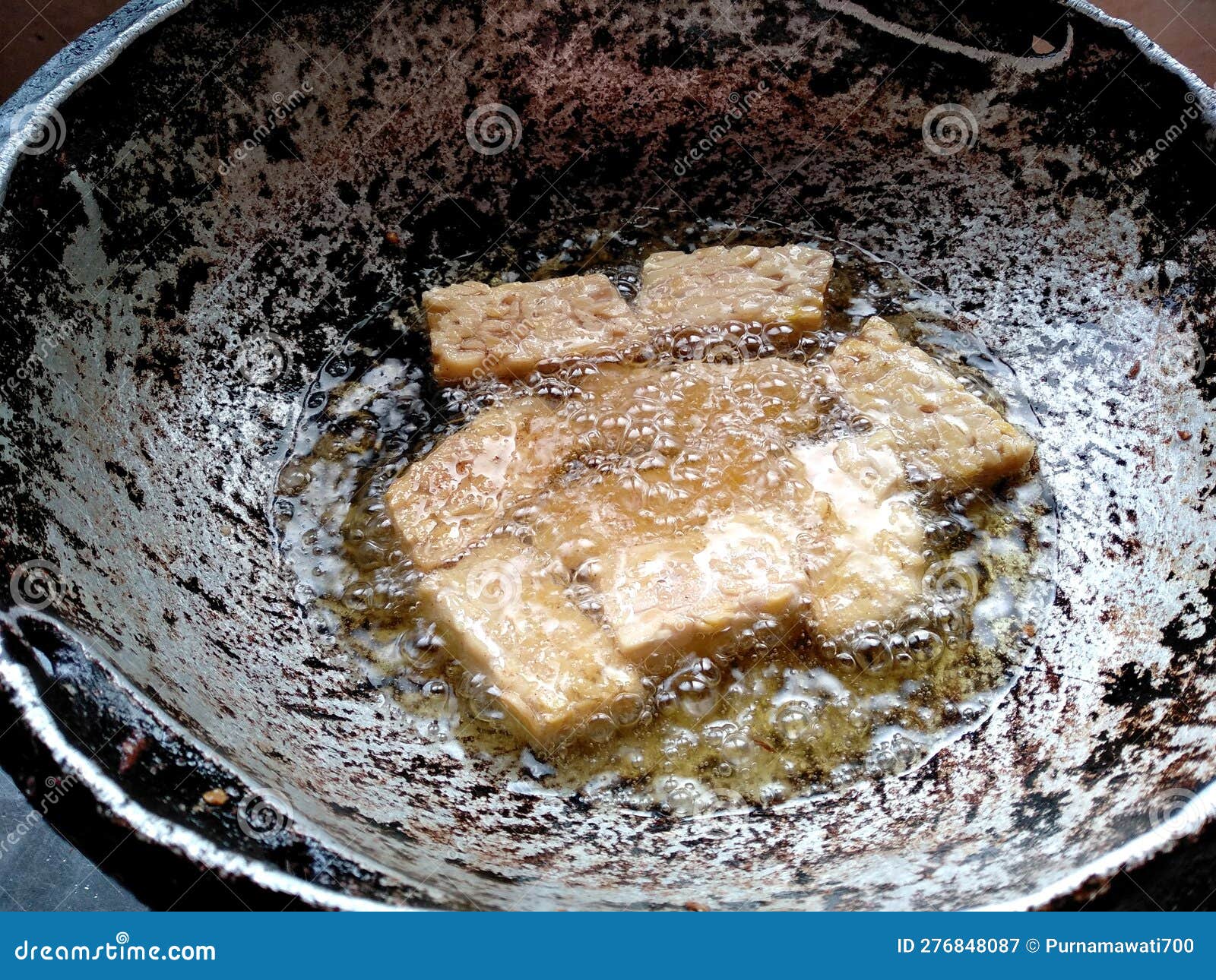 Fried Tofu. Traditional Indonesian Culinary Food Stock Image - Image of