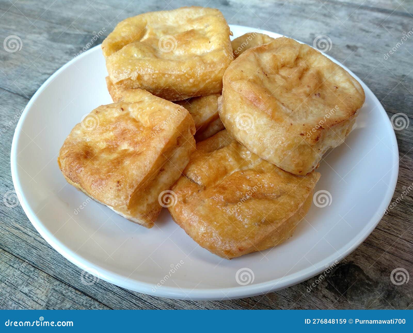 Fried Tofu. Traditional Indonesian Culinary Food Stock Image - Image of