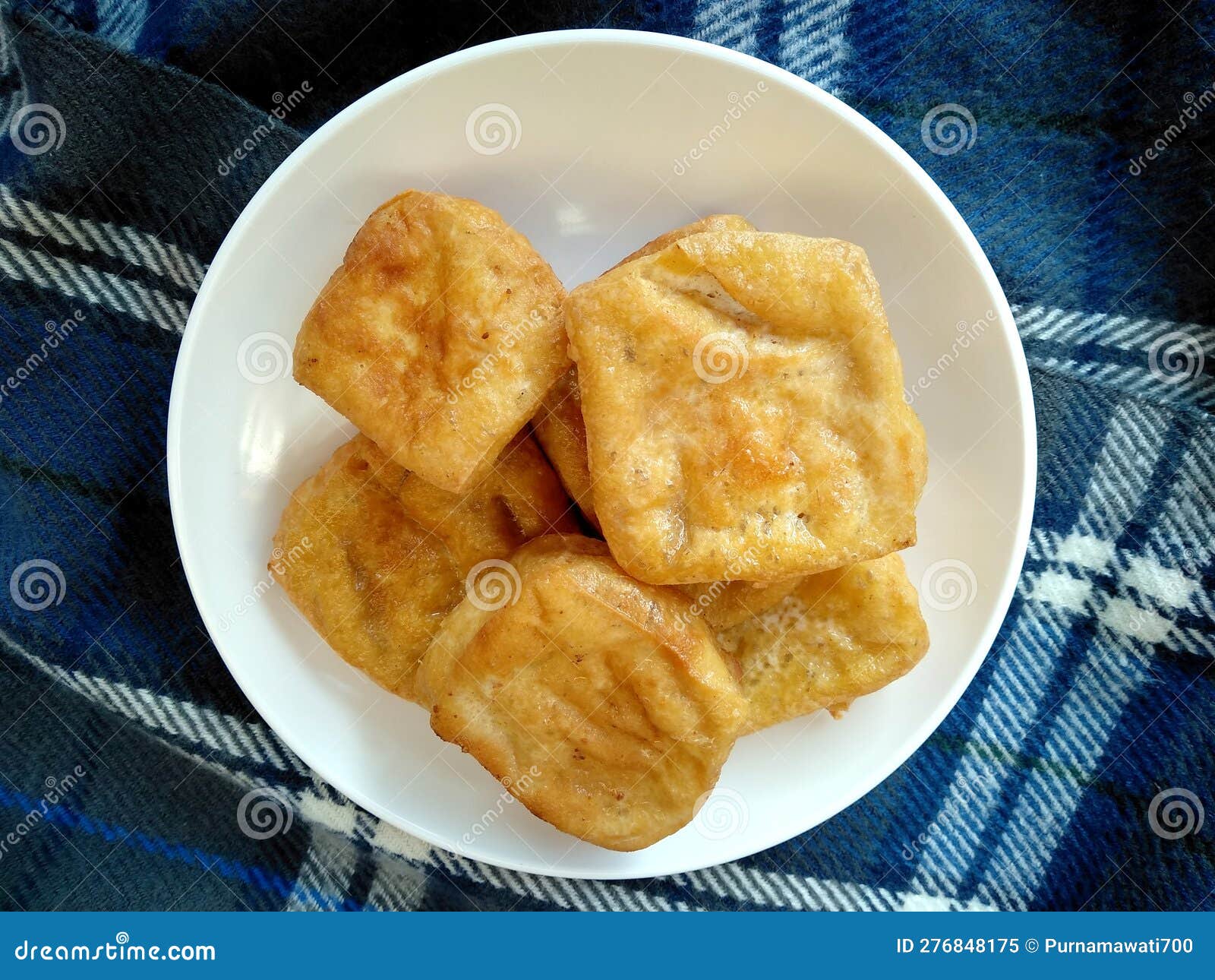 Fried Tofu. Traditional Indonesian Culinary Food Stock Image - Image of