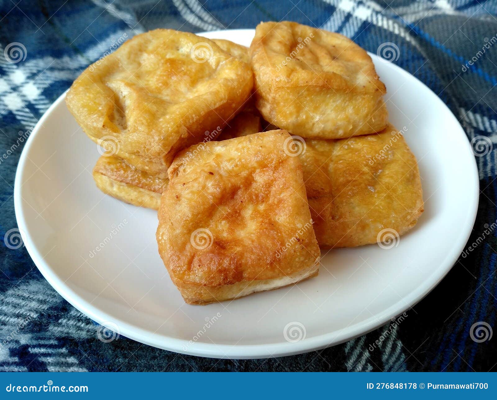 Fried Tofu. Traditional Indonesian Culinary Food Stock Photo - Image of