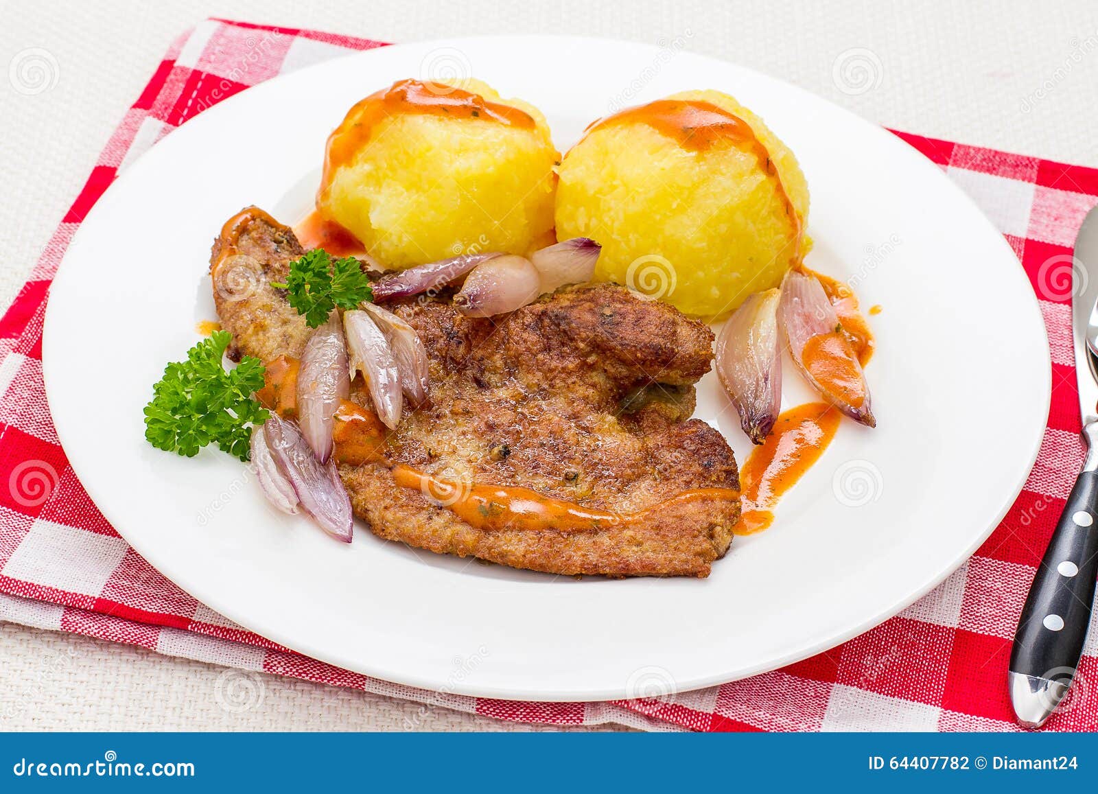 Fried Veal Liver with Shallots, Top View Stock Photo Image of fresh