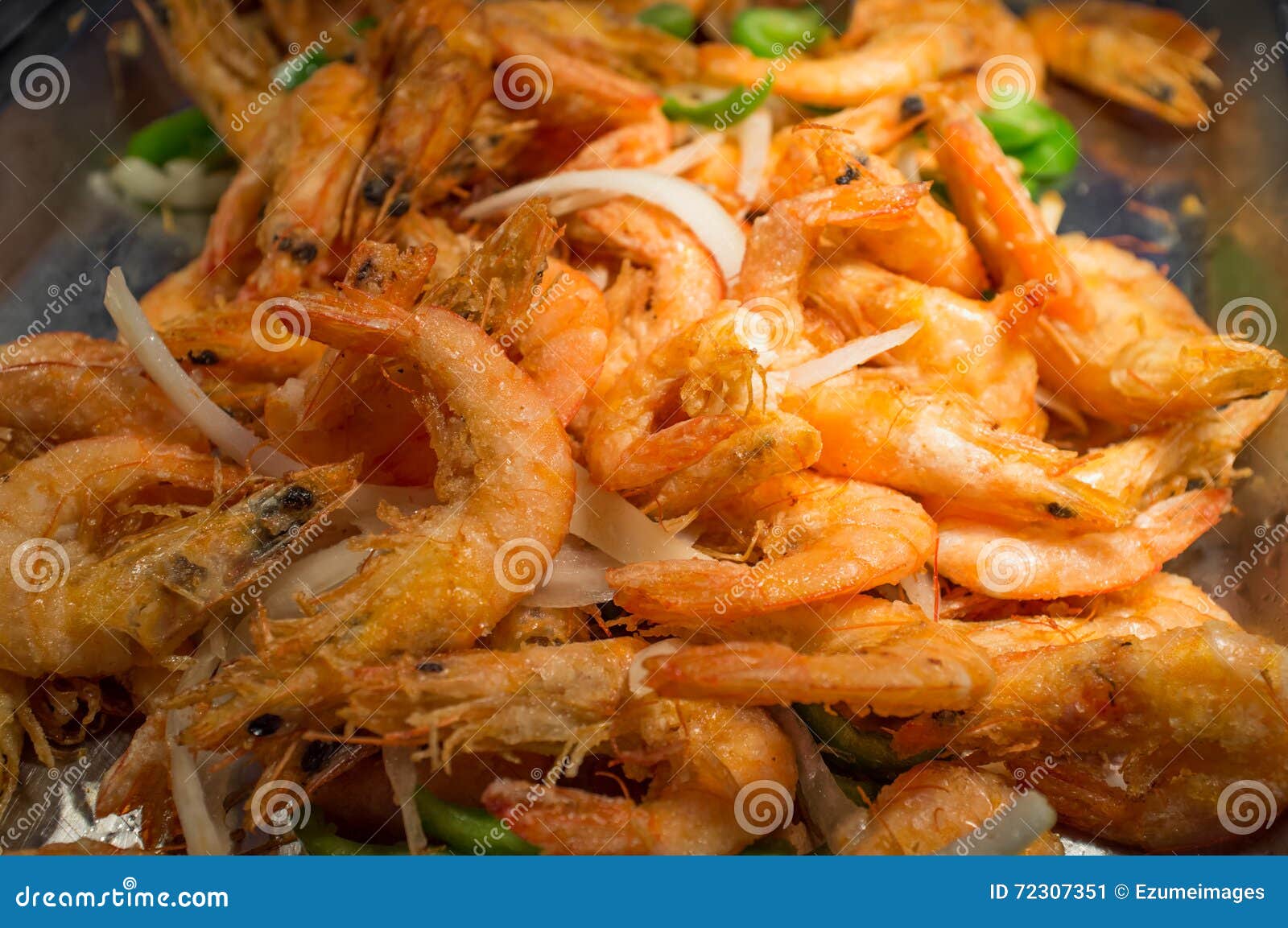 Fried Whole Shrimp stock image. Image of heads, shrimp 72307351