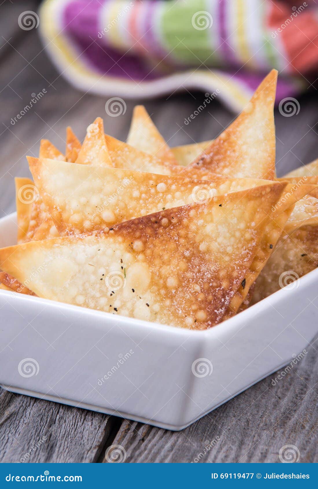Fried wonton chips stock image. Image of east, culture 69119477