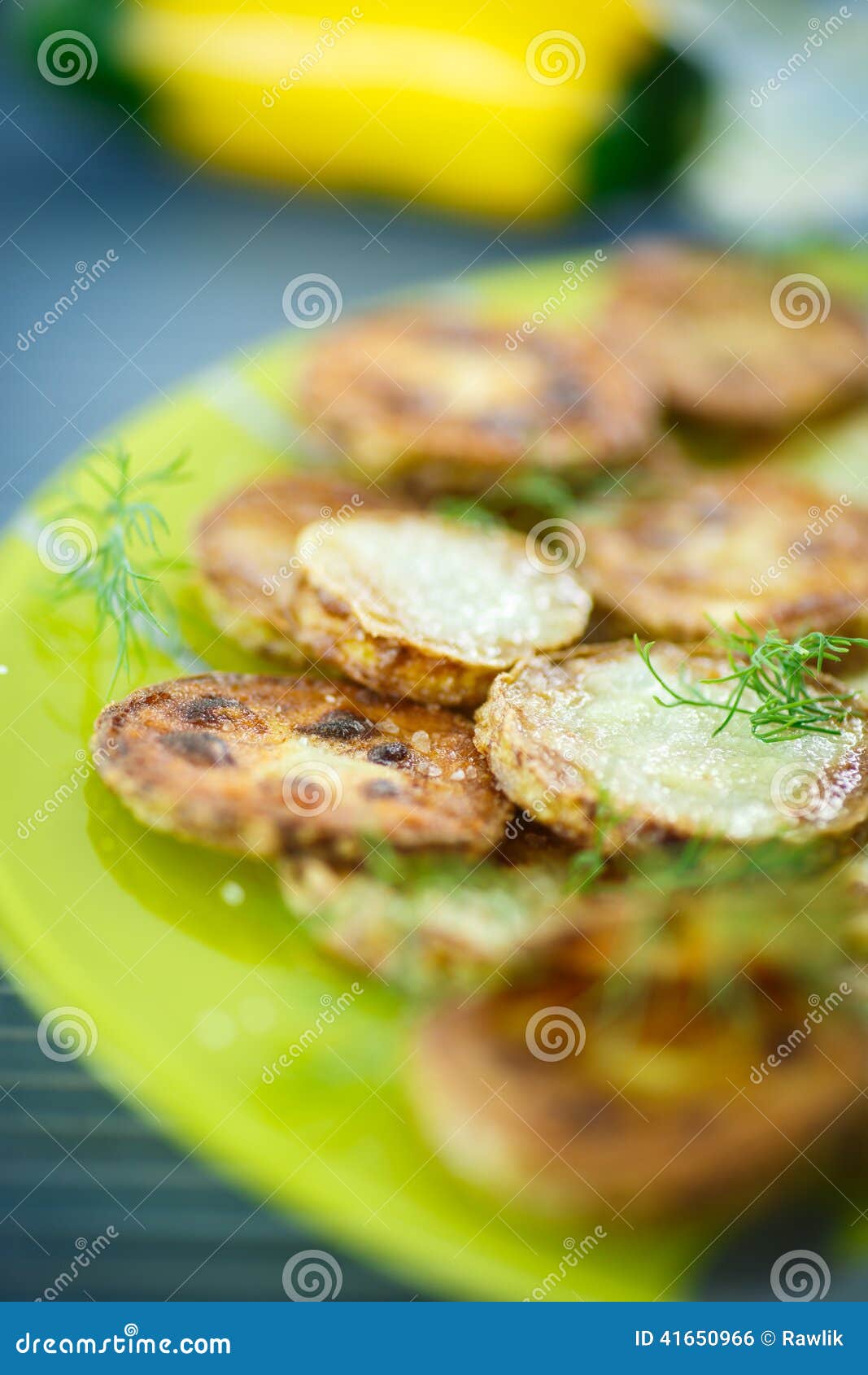 Fried zucchini stock photo. Image of food, dill, cuisine 41650966
