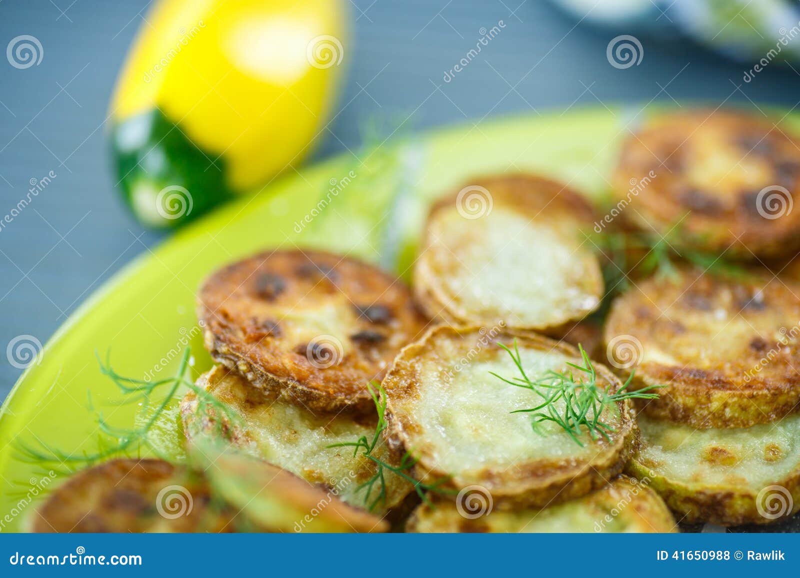 Fried zucchini stock photo. Image of object, green, cooked 41650988