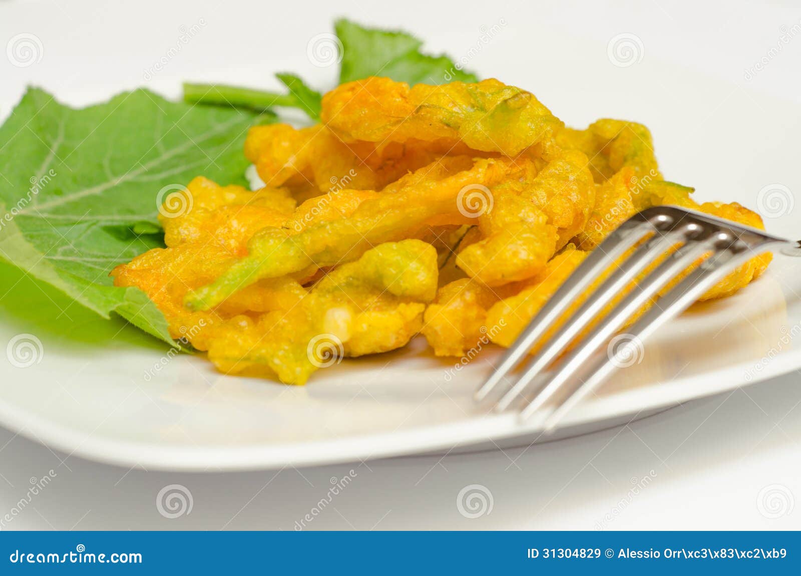 Fried zucchini flowers stock image. Image of menu, fried 31304829