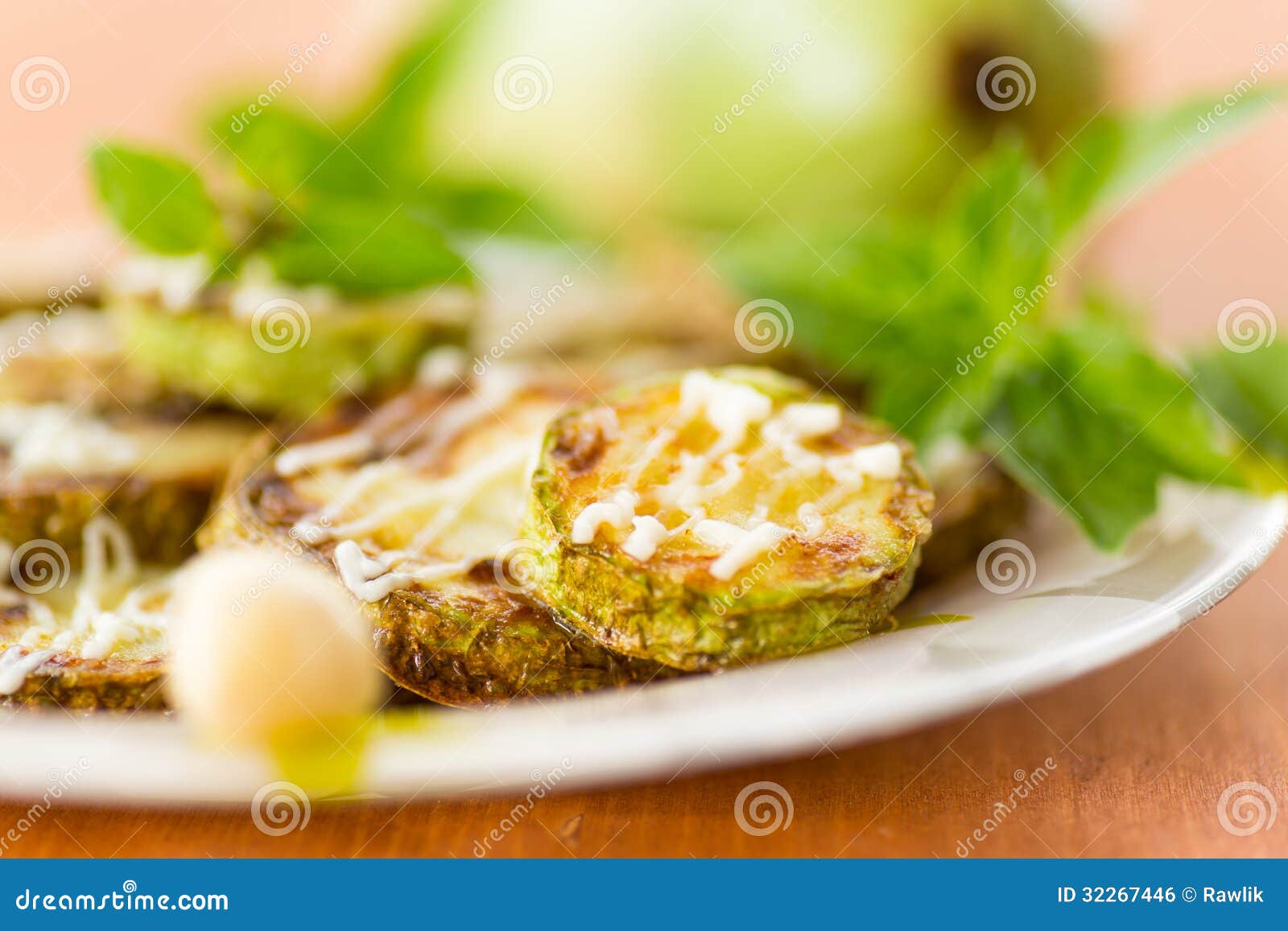 Fried Zucchini with Garlic Mayonnaise Stock Photo Image of garlic