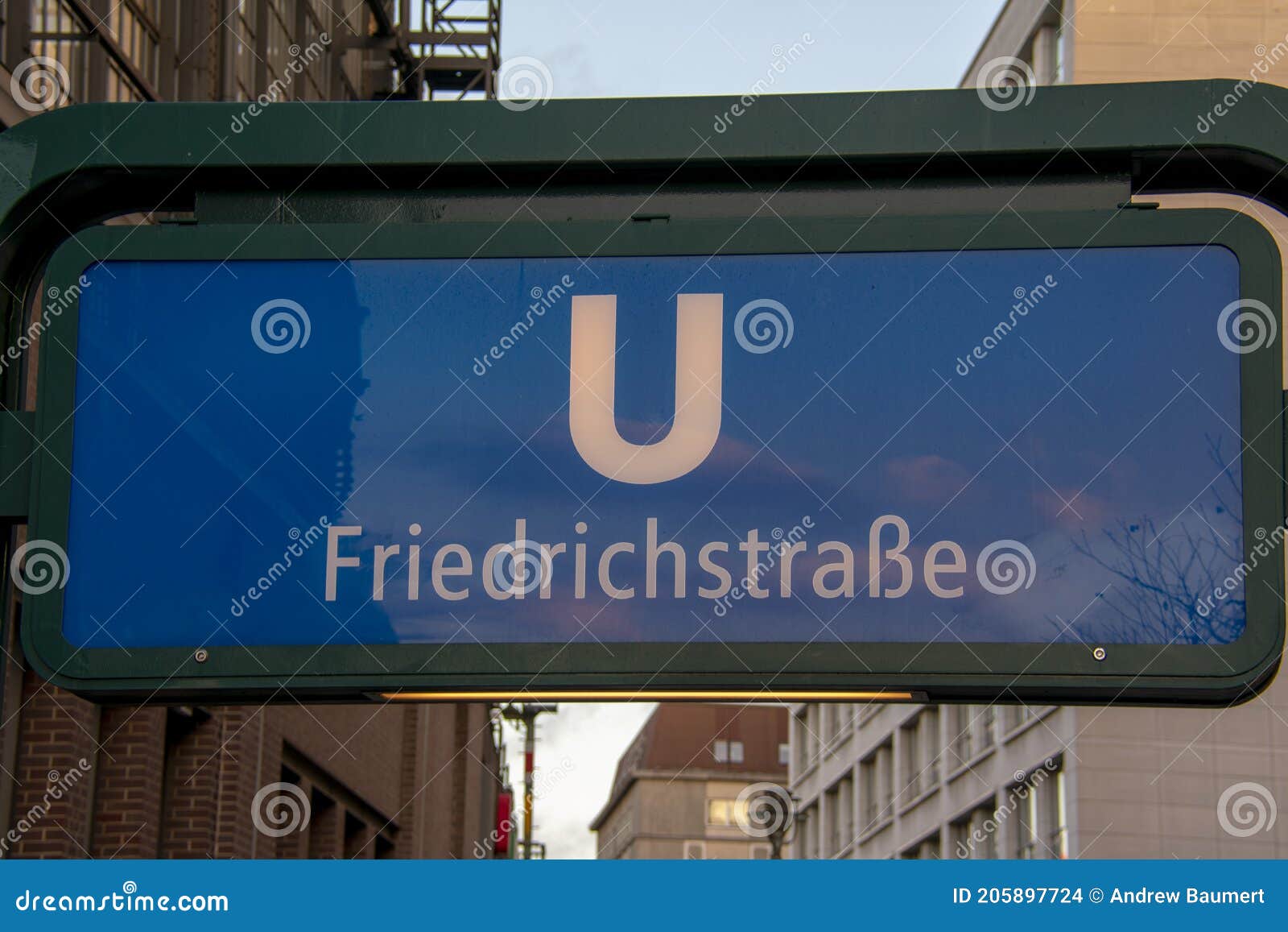 Friedrichstrasse U Bahn Entrance Sign in Mitte Berlin Germany Editorial ...