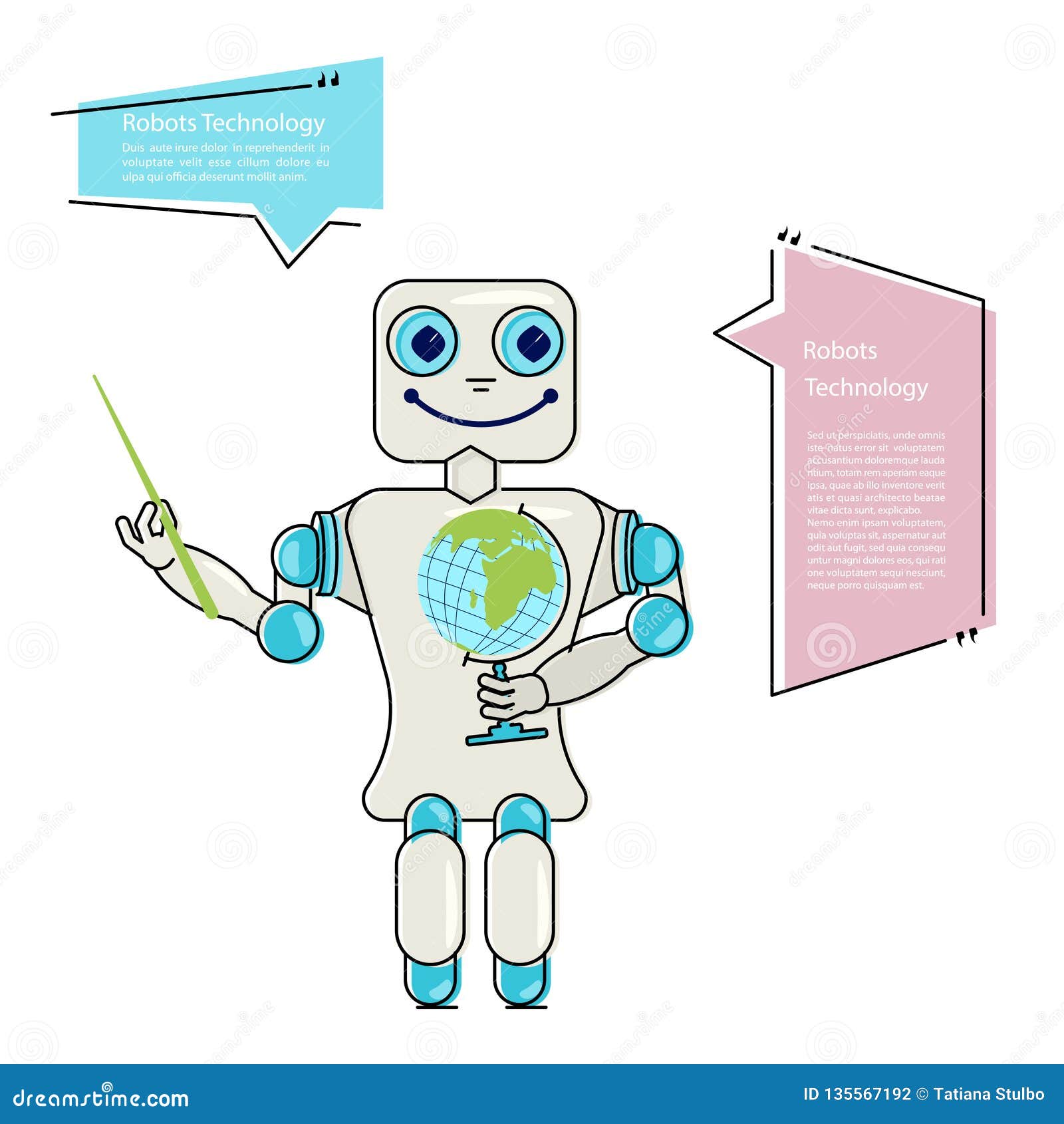 Friendly Android Robot Teacher Stock Vector - Illustration of presentation, education: 135567192 Friendly Android Robot Teacher Stock Vector - Illustration of presentation, education: 135567192