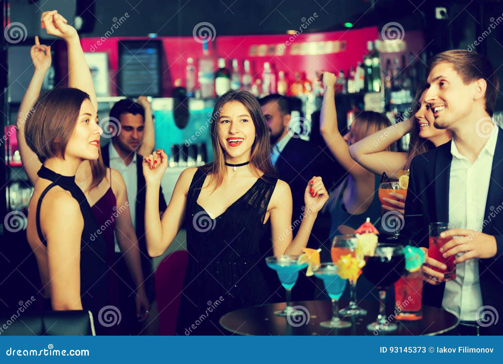 Friendly Colleagues Dancing on Corporate Party Stock Image - Image of ...