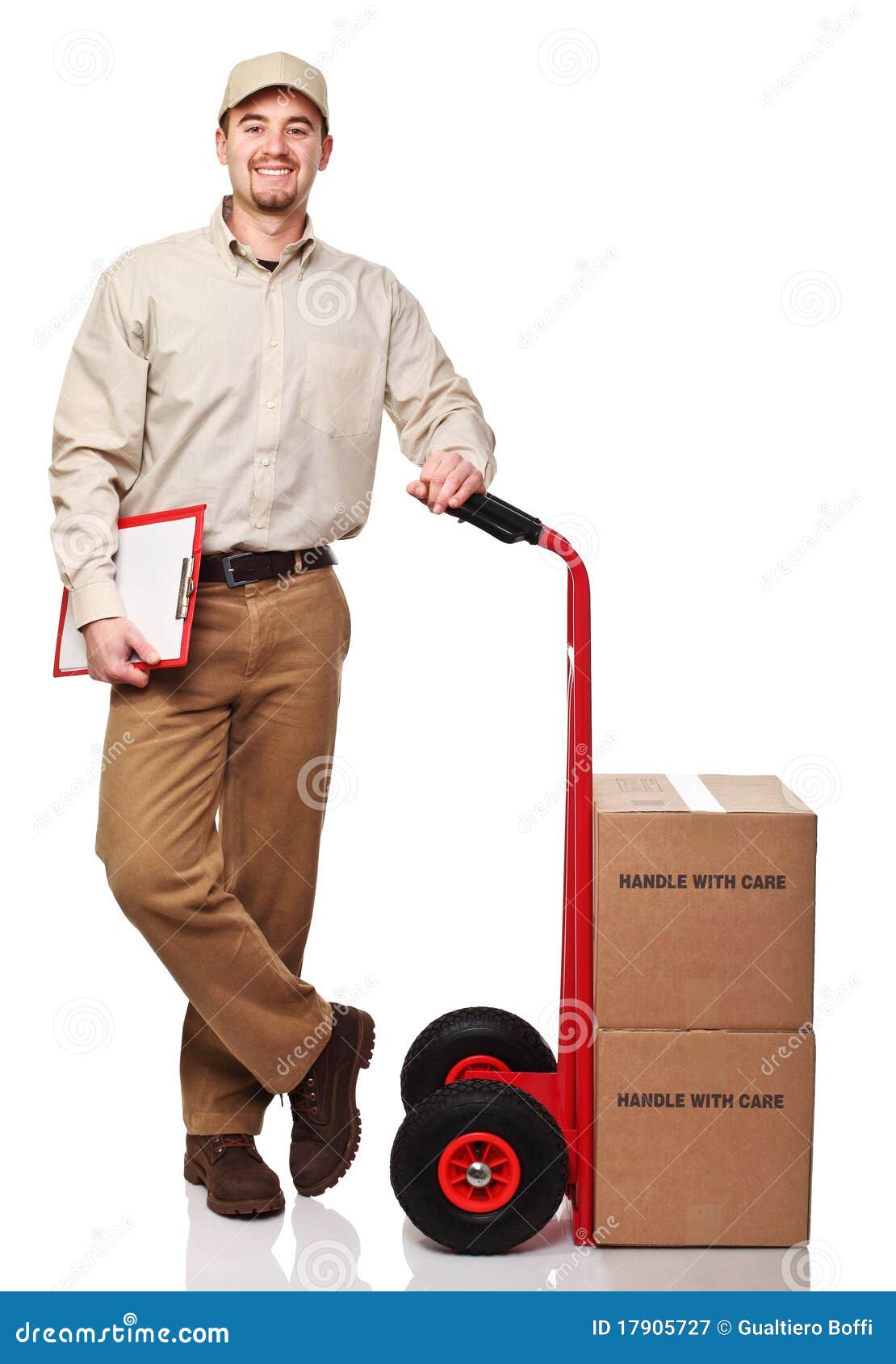 Friendly delivery man stock image. Image of delivery - 17905727