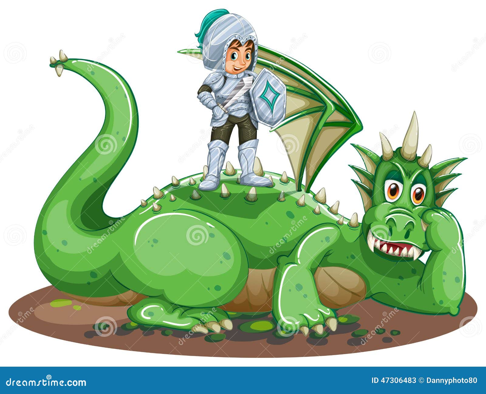 Friendly dragon stock vector. Illustration of isolated 47306483
