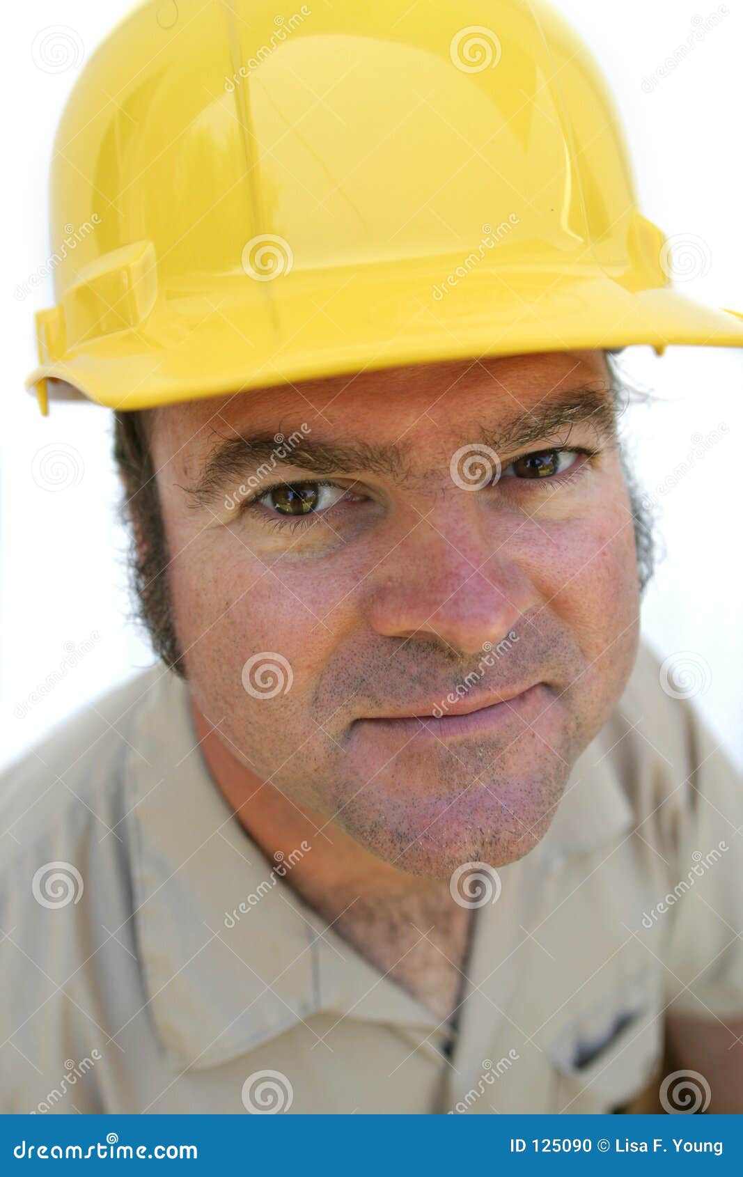 Friendly Hard Hat Man stock photo. Image of repairman, protection 125090