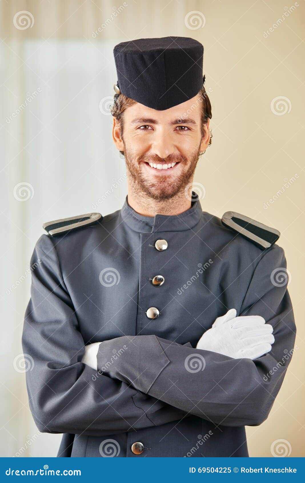 Friendly Hotel Page Smiling Stock Image - Image of reception, kindness ...