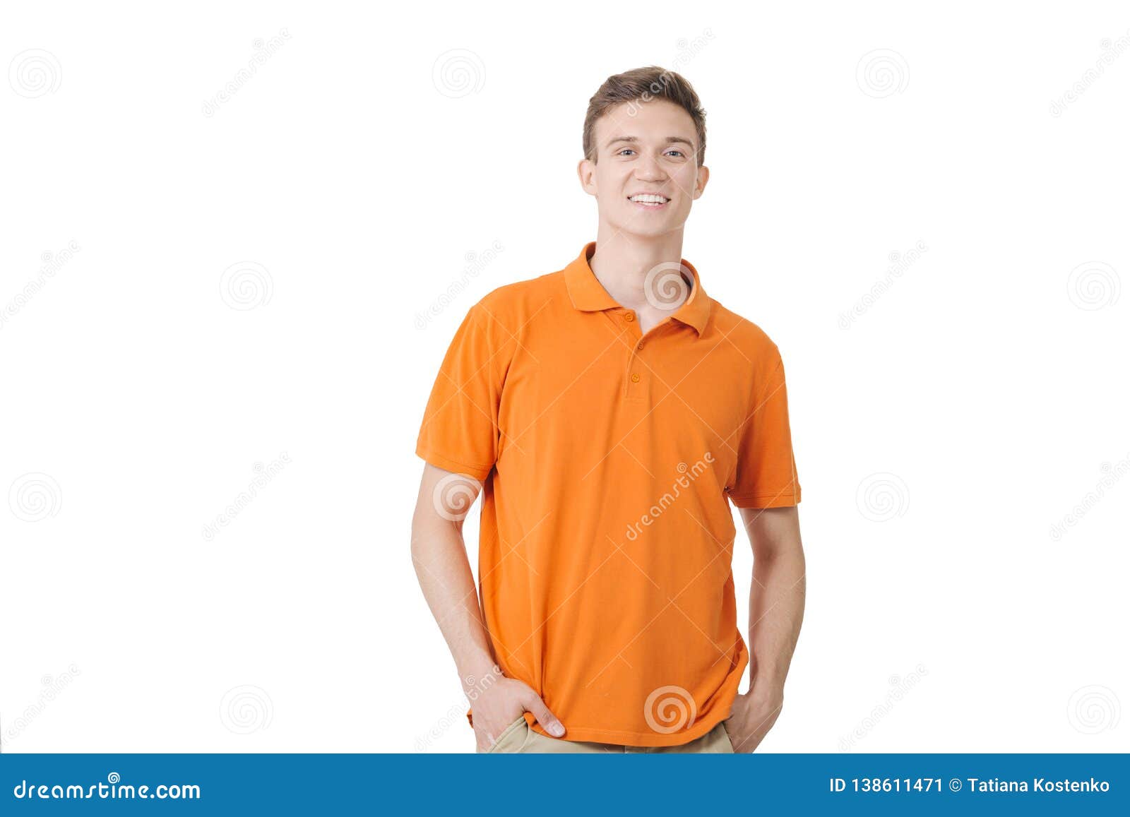 orange t shirt guy