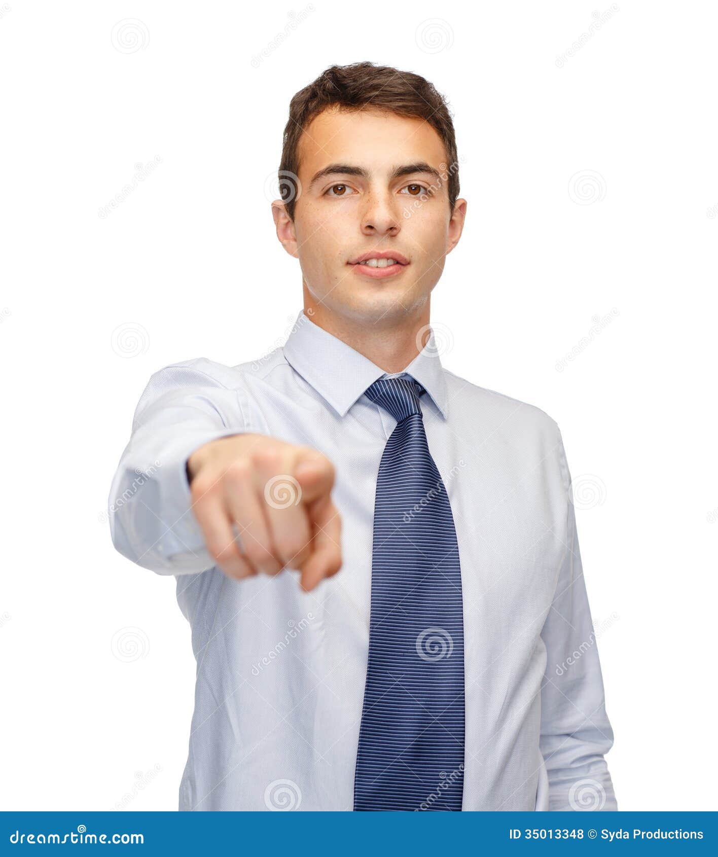 Friendly Young Buisnessman Pointing Finger Royalty Free Stock Photos ...