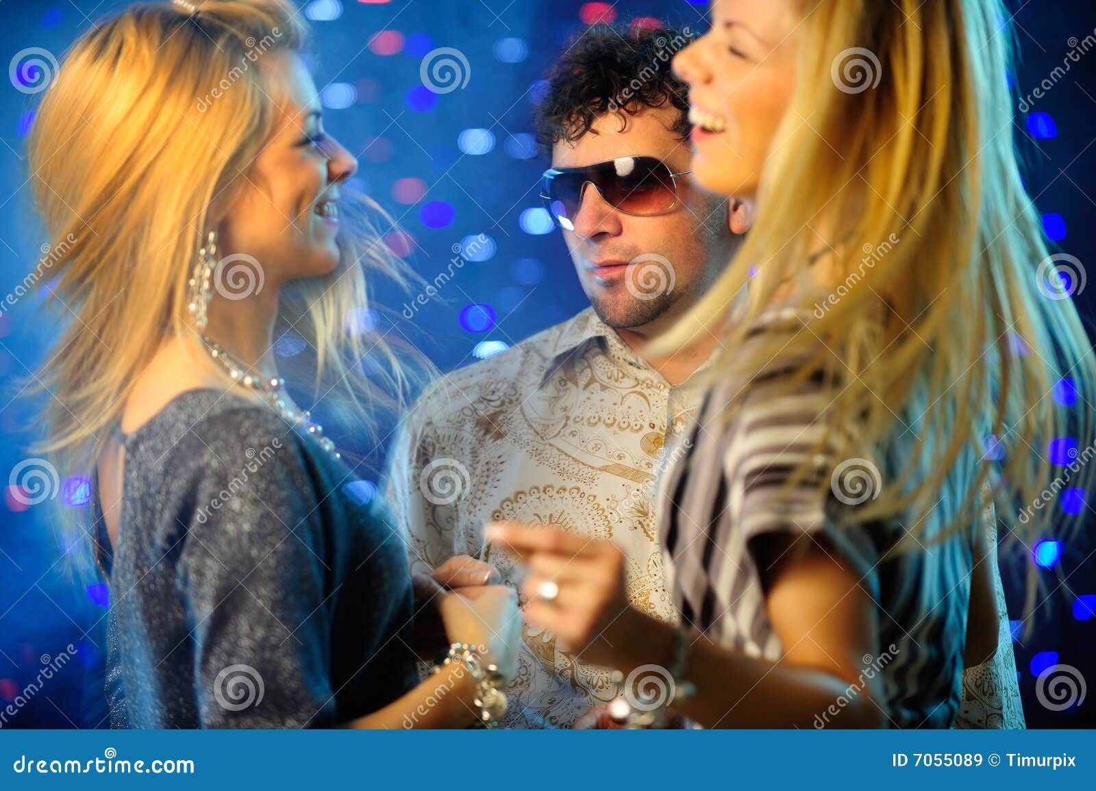 Friends clubbing stock image. Image of hair, disco, discotheque - 7055089