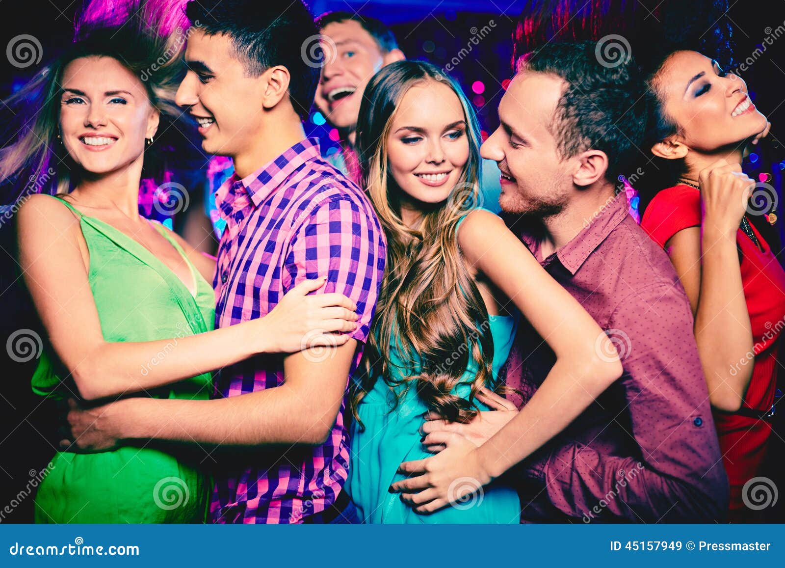 Friends clubbing stock image. Image of fashionable, couple - 45157949