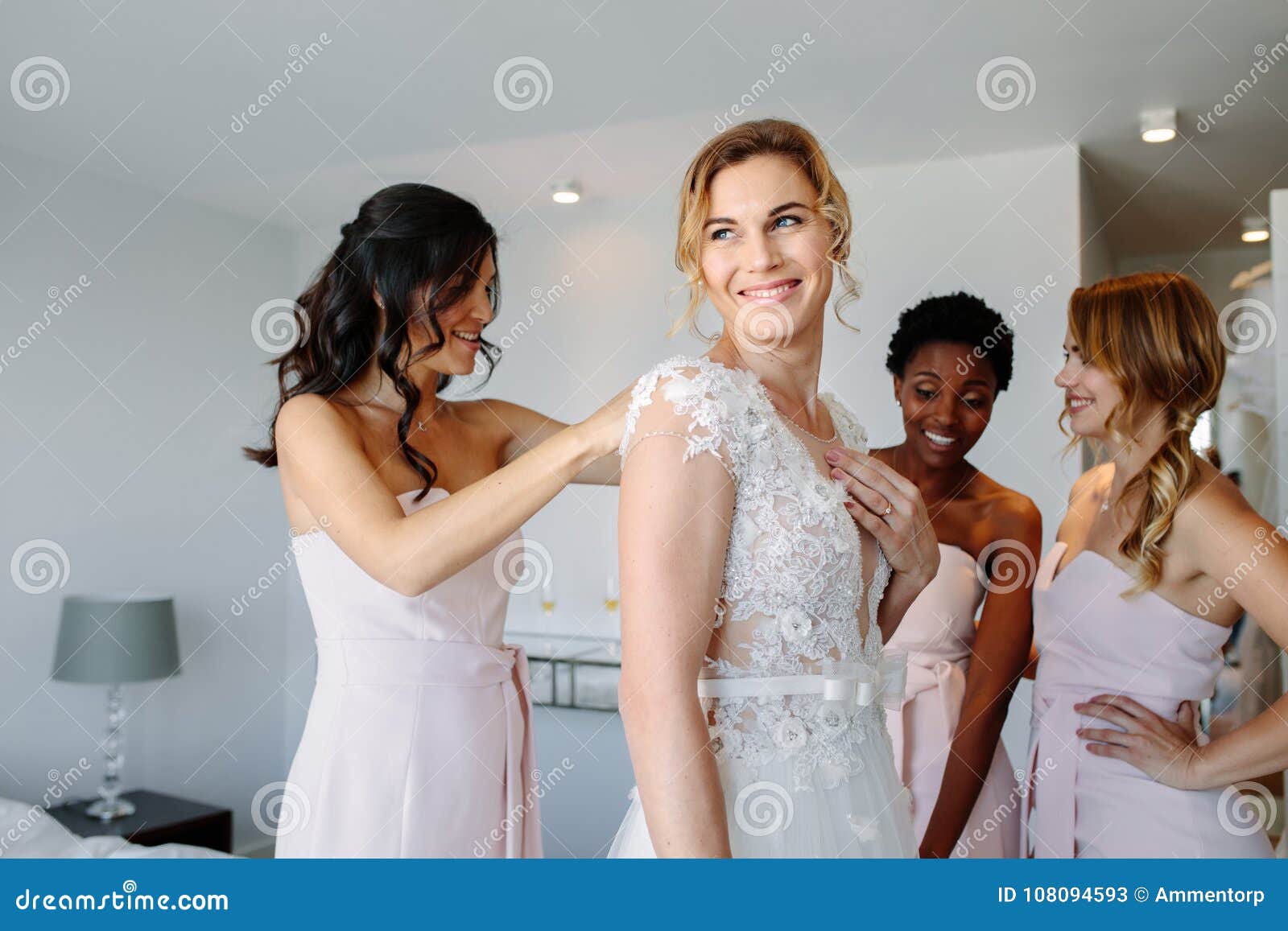 dressing the bride