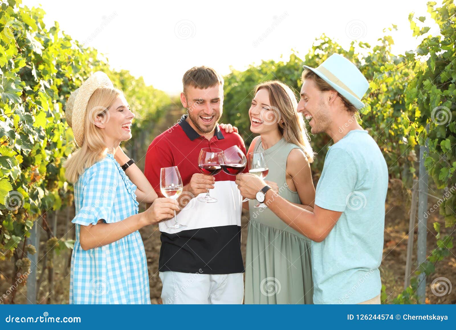 Friends Drinking Wine and Having Fun Stock Photo Image of lifestyle