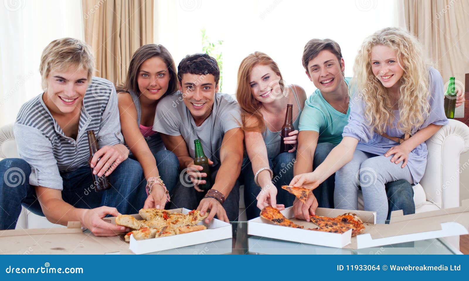 Eating Pizza. Friends Image & Photo (Free Trial)