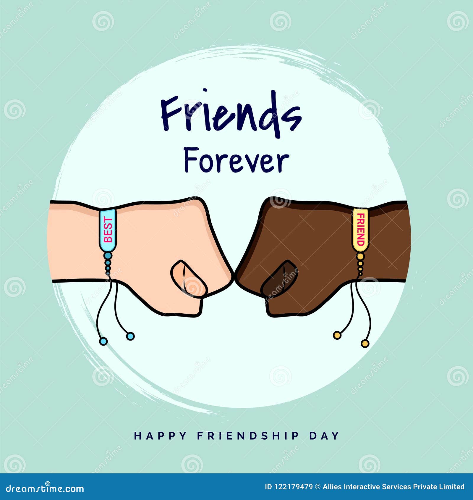 Friends Forever Greeting Card Design with Two Fists Punching To Stock  Illustration - Illustration of greeting, fist: 122179479